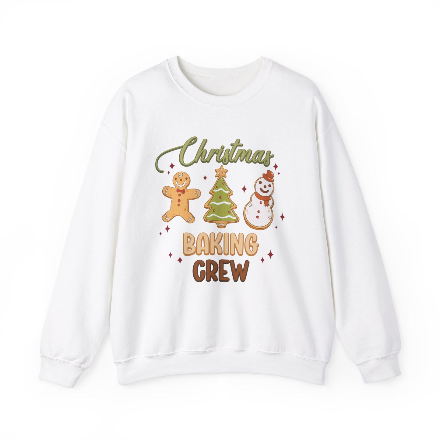 Christmas Baking Crew Sweatshirt, Christmas Baking Team Matching Sweater, Christmas Baking Women's Christmas Shirts, Christmas Cookie Crew Sweatshirt Printify S White