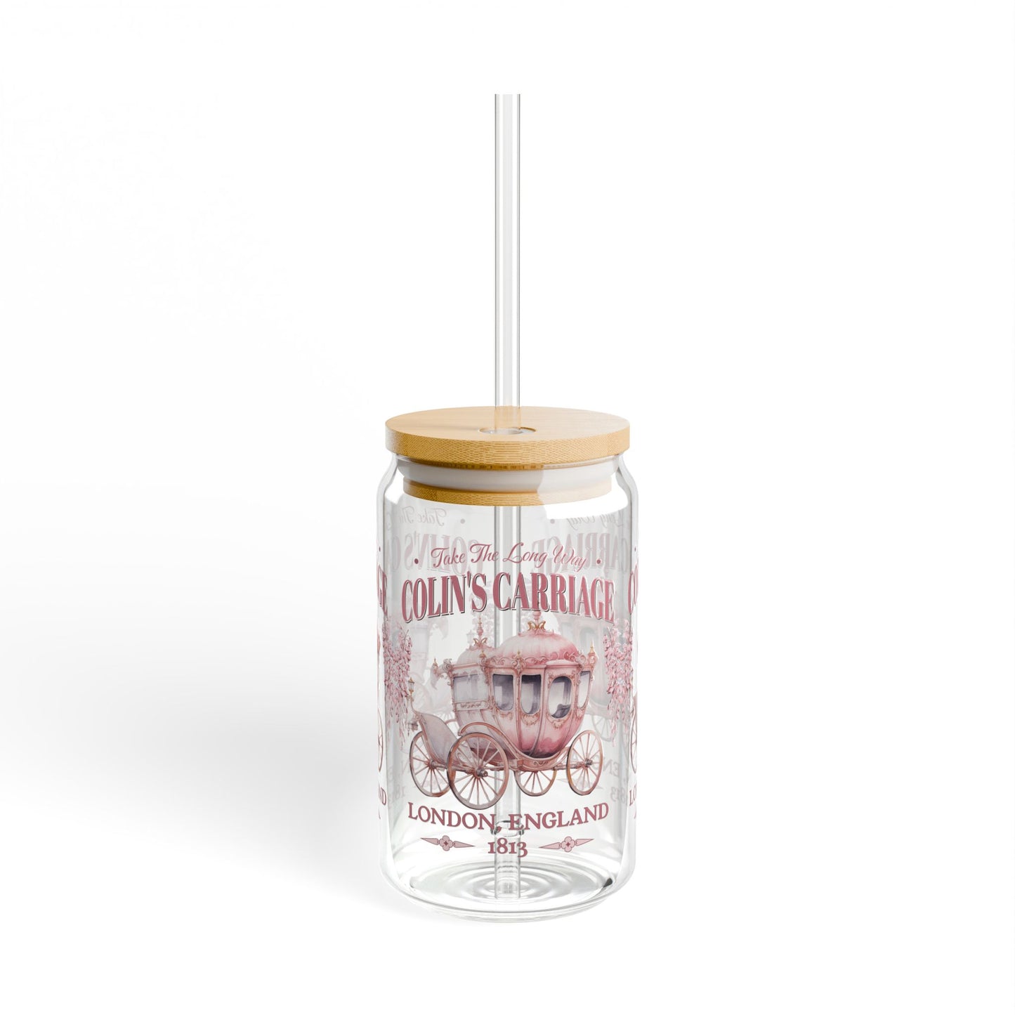 Colins Carriage Ride Sipper Glass Beer Can Tumbler Regency Lovers Gift For Colin Penelope Fan Historical Romance Reader Bookclub Gift BFF Mug Printify With lid and straw 16oz
