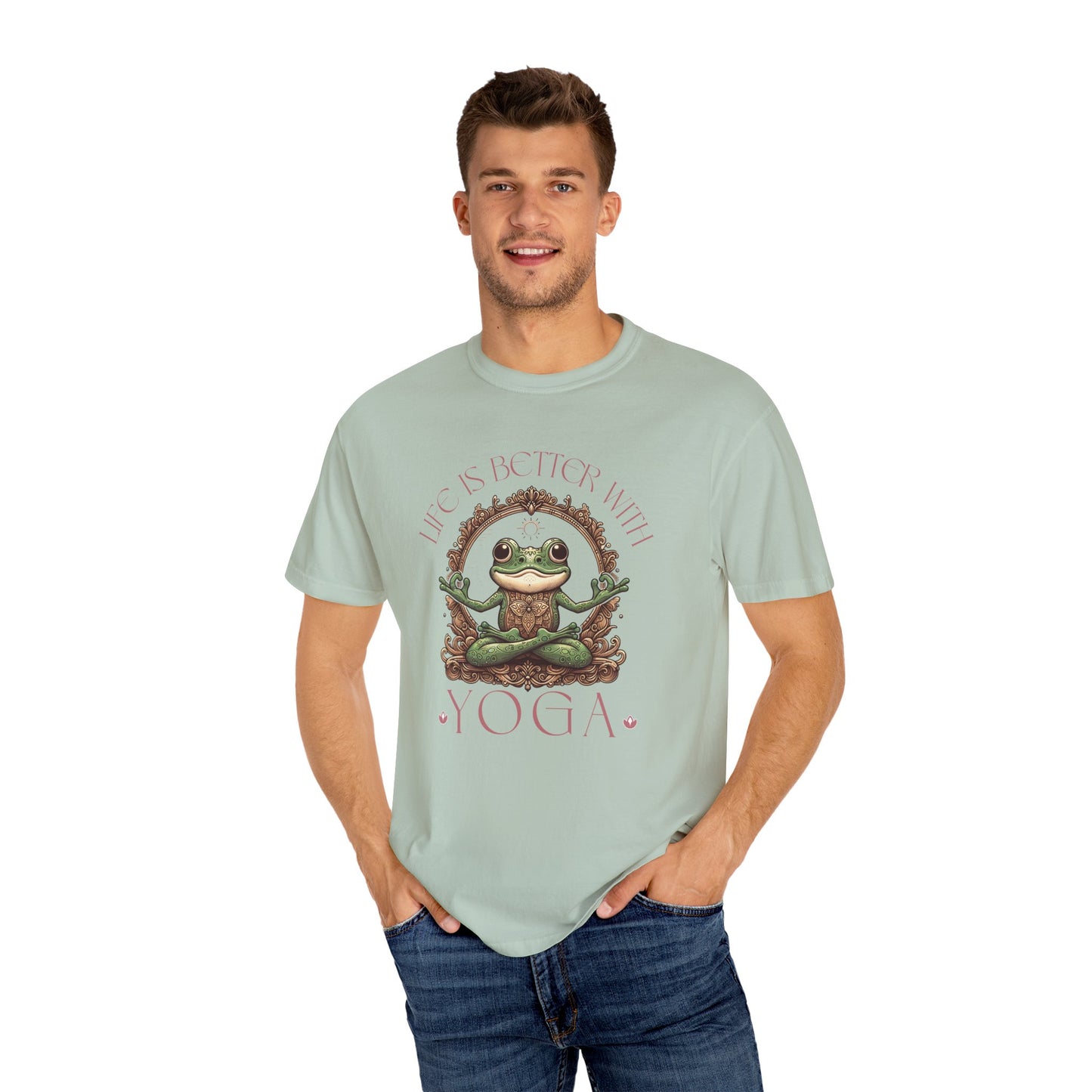 Yoga Frog Life Is Better With Yoga Unisex T-Shirt, Casual Wear, Highlander Fan Gift, T-Shirt Printify