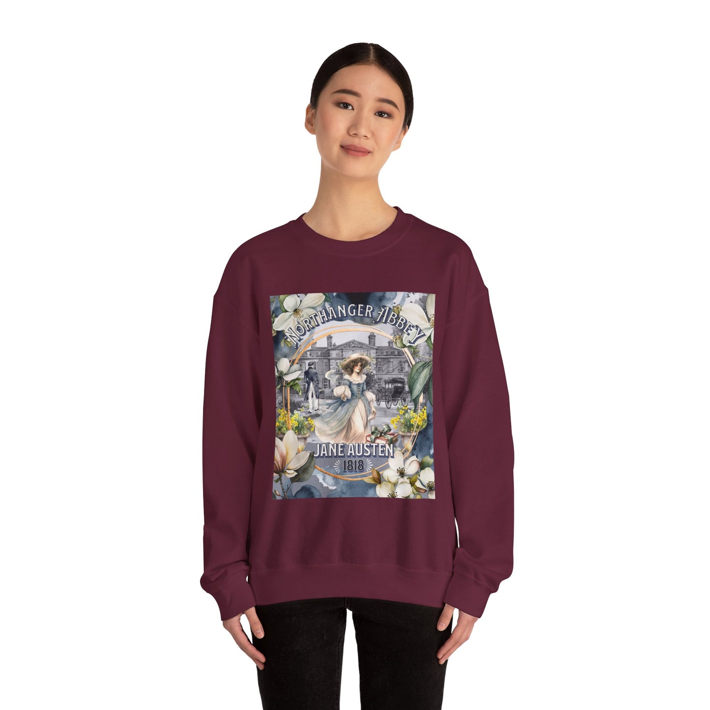 Jane Austen Sweatshirt, Northanger Abbey Historical Romance Sweater, Bookish Literary Jane Austen Fan Art Gift, Gift for Her, Bookclub Shirt Sweatshirt Printify