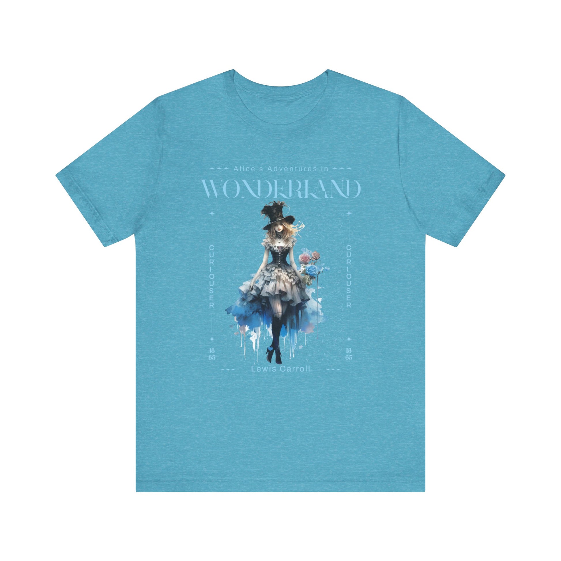3001 Unisex Jersey Short Sleeve Tee Alice in Wonderland T-Shirt Printify Heather Aqua S