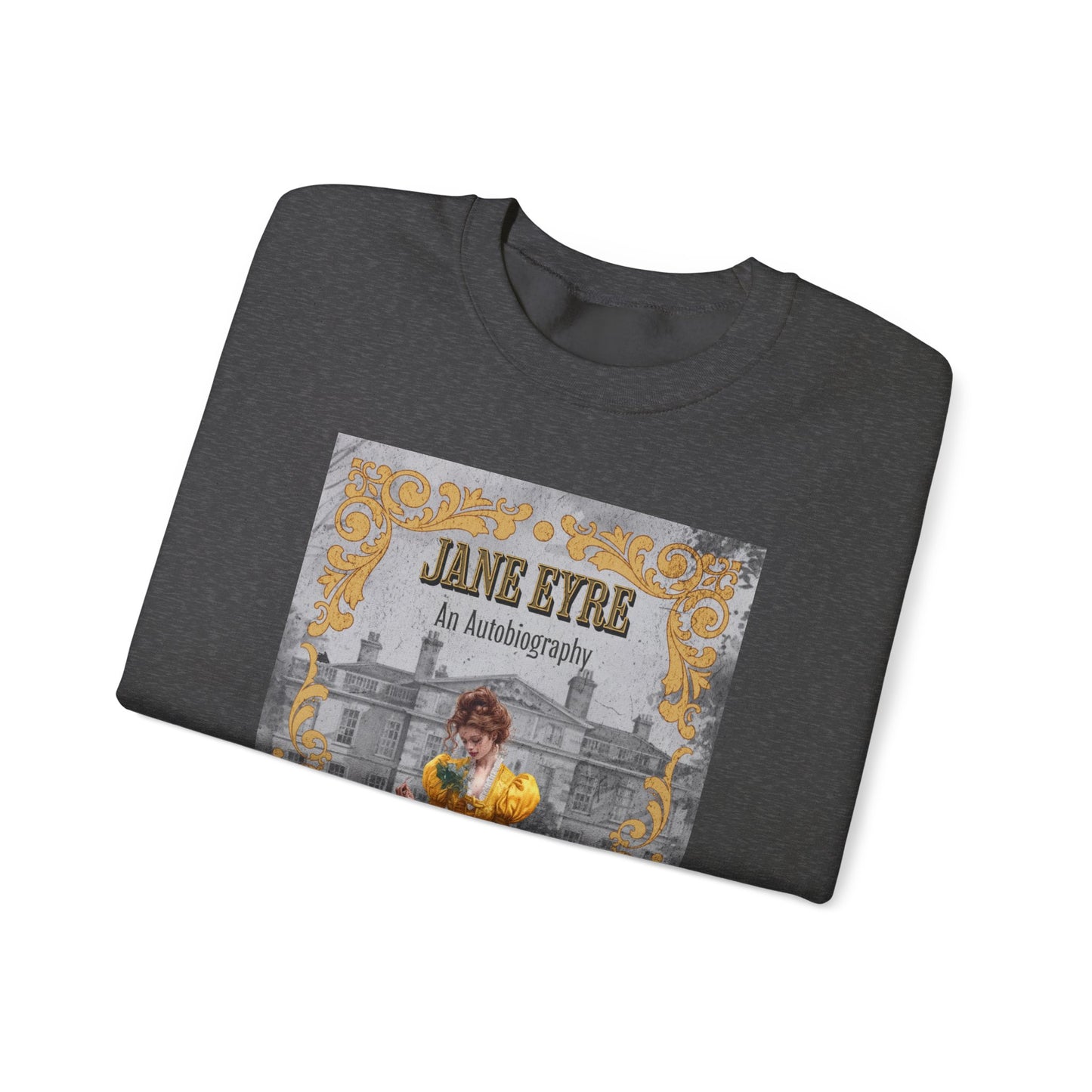 Jane Eyre Sweatshirt, Charlotte Brontë Historical Romance Sweater, Bookish Literary Brontë Sisters Fan Art Gift, Gift for Her, Readers, Sweatshirt Printify