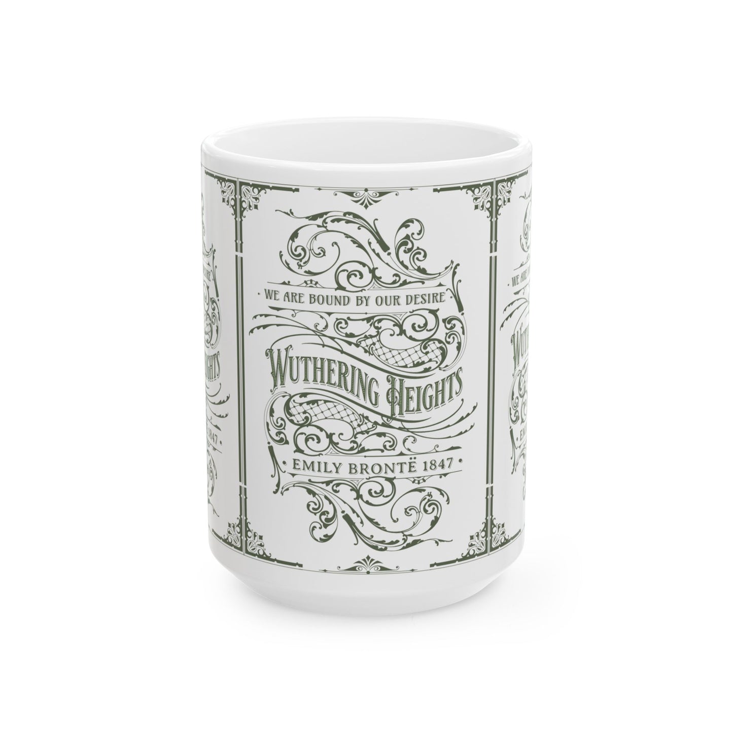 Wuthering Heights Coffee Mug Emily Brontë Historical Romance Reader Gift For BFF Bookish Literary Gift, Heathcliffe Catherine Bookclub Gift Mug Printify 15oz