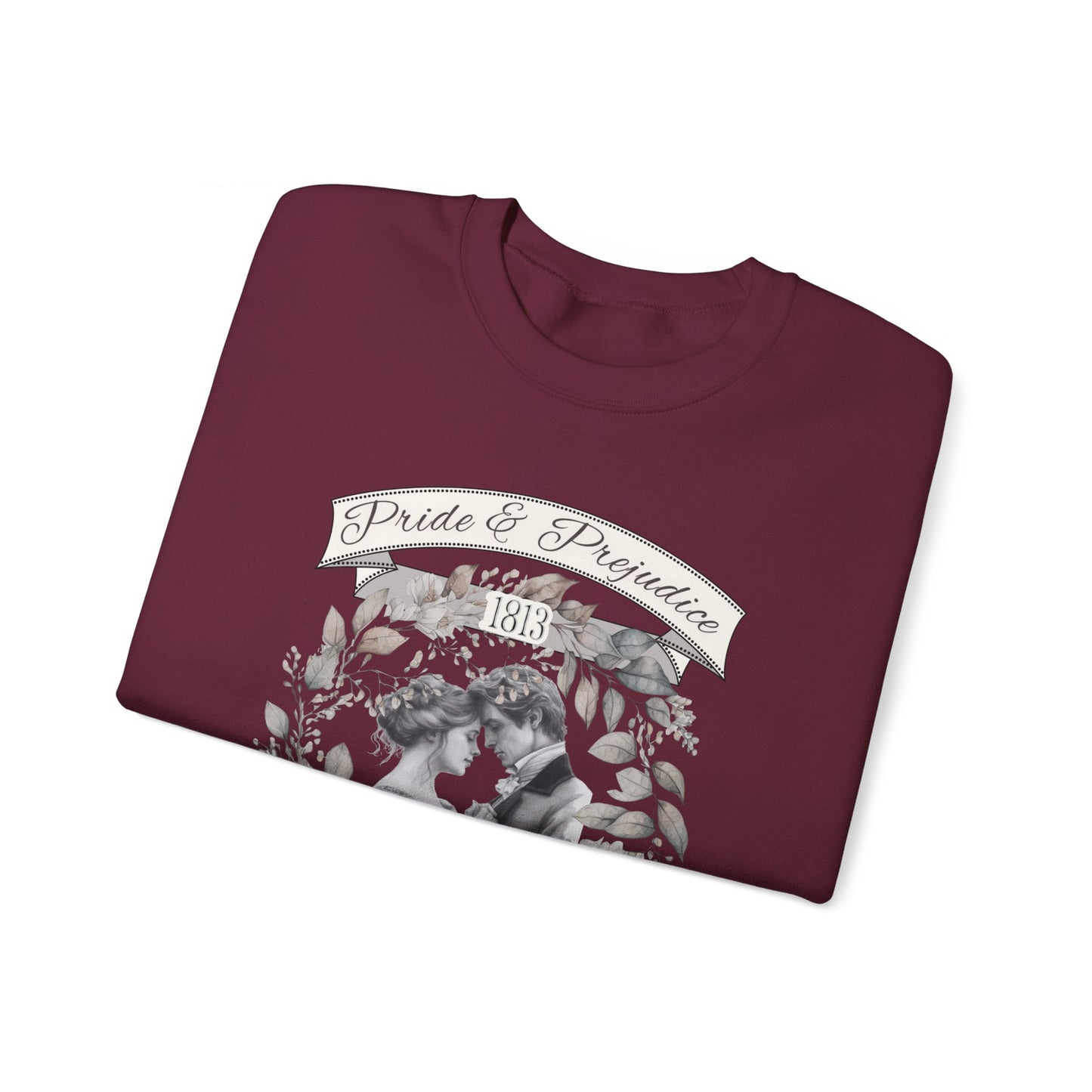 Jane Austen Sweatshirt, Pride & Prejudice Historical Romance Sweater, Bookish Literary Jane Austen Fan Art Gift, Gift for Her, Readers, Sweatshirt Printify