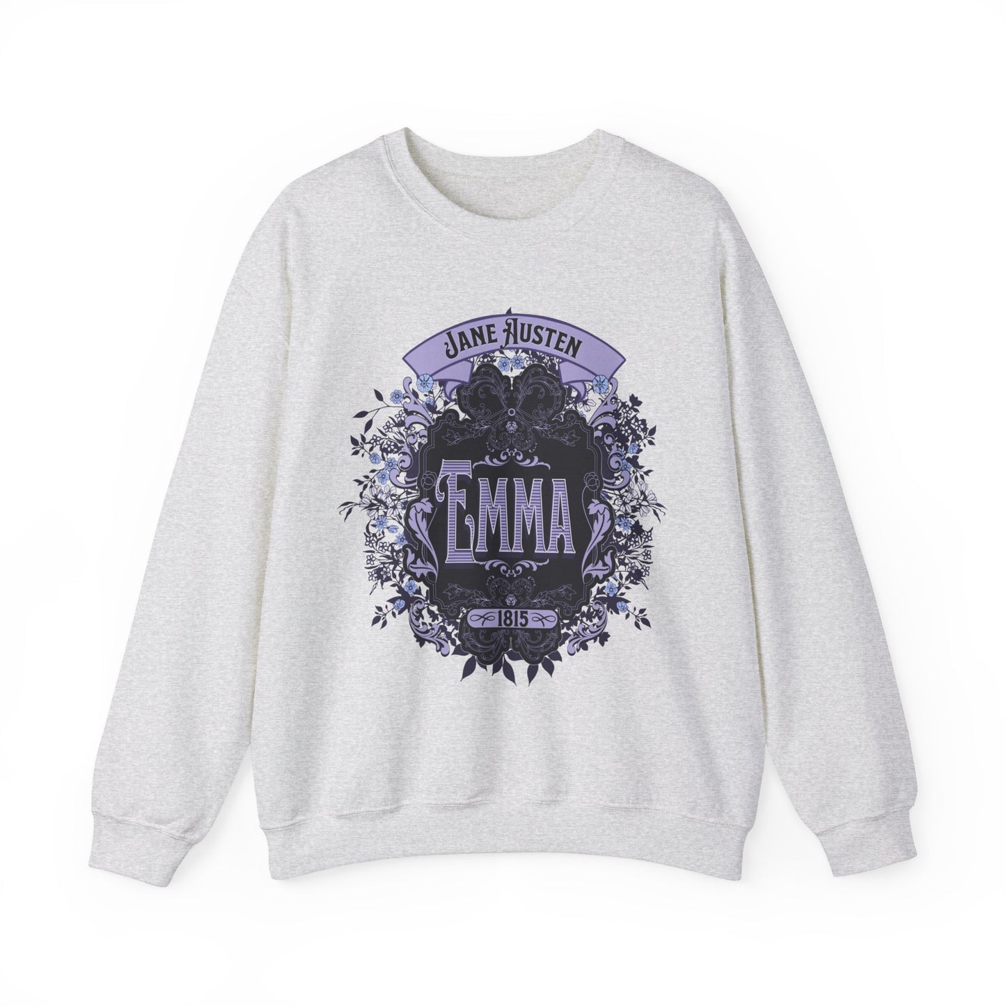 Jane Austen Sweatshirt, Emma Historical Romance Sweater, Bookish Literary Jane Austen Fan Art Gift, Gift for Her, Bookclub Shirt Sweatshirt Printify S Ash