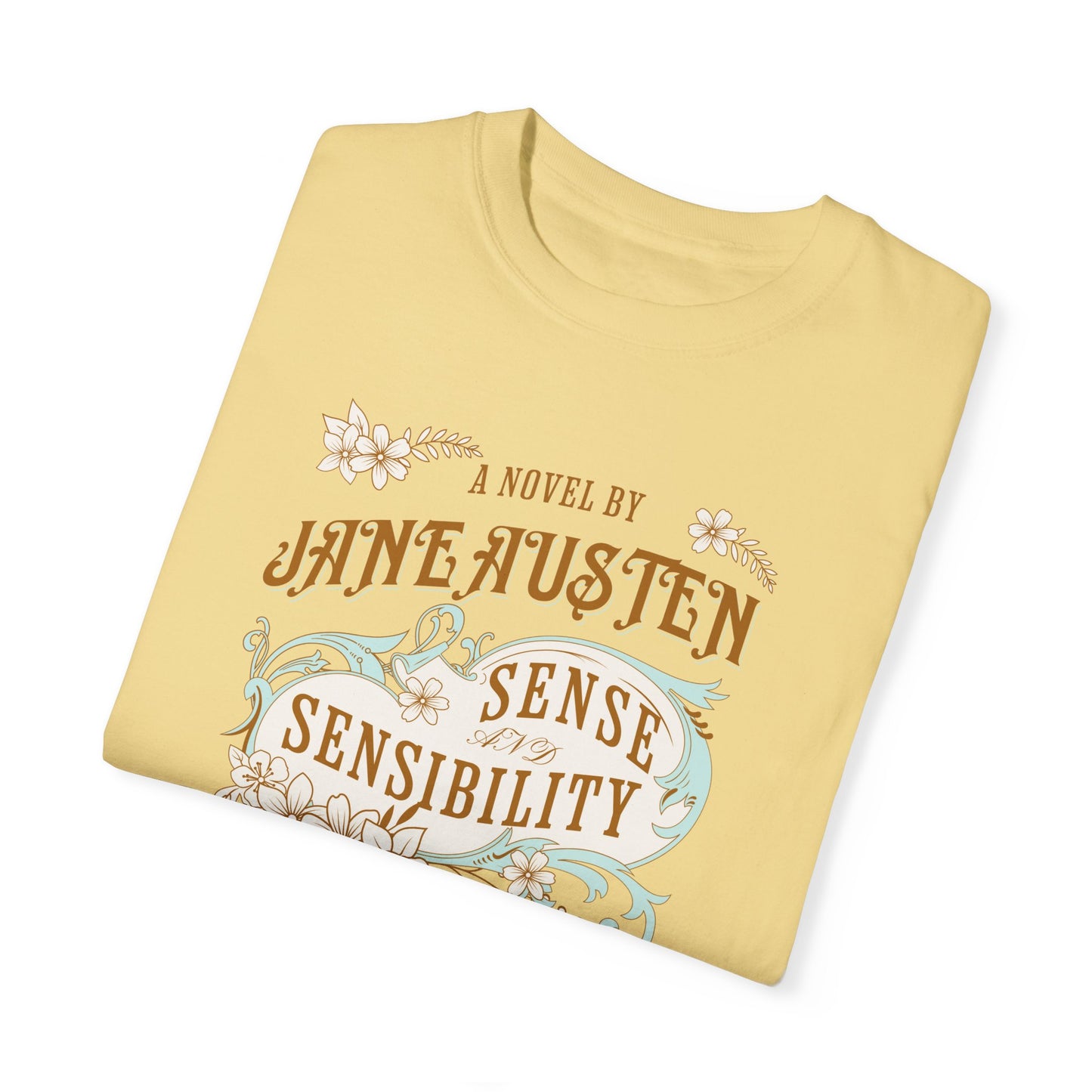 Jane Austen T-Shirt, Sense & Sensibility Historical Romance Comfort Colors Tee, Bookish Literary Jane Austen Fan Art Gift for Her, Readers, T-Shirt Printify