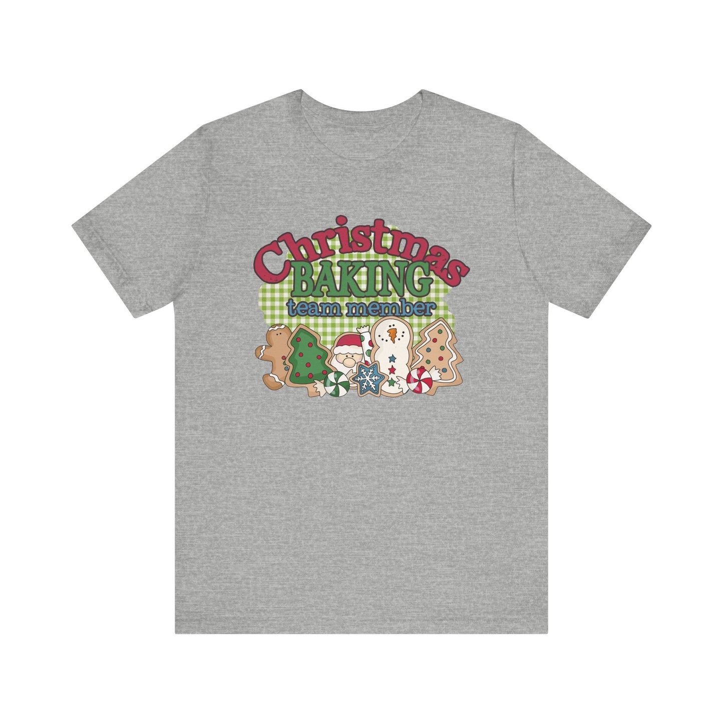 Christmas Baking Team Shirt, Christmas Baking Crew Matching TShirt, Christmas Baking Shirt, Women's Christmas Shirts, Christmas Cookie Crew T-Shirt Printify Athletic Heather XS
