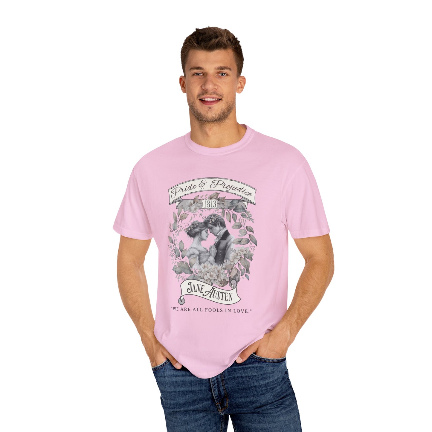 Pride and Prejudice T-Shirt Jane Austen Historical Romance Reader T-Shirt Printify