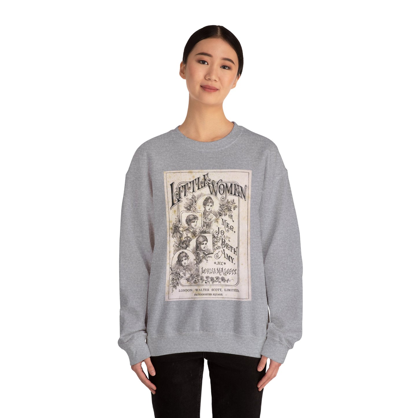 Little Women Sweatshirt, Louisa May Alcott Historical Romance Sweater, Bookish Literary Fan Art Gift, Gift for Her, Bookclub Crewneck Shirt Sweatshirt Printify