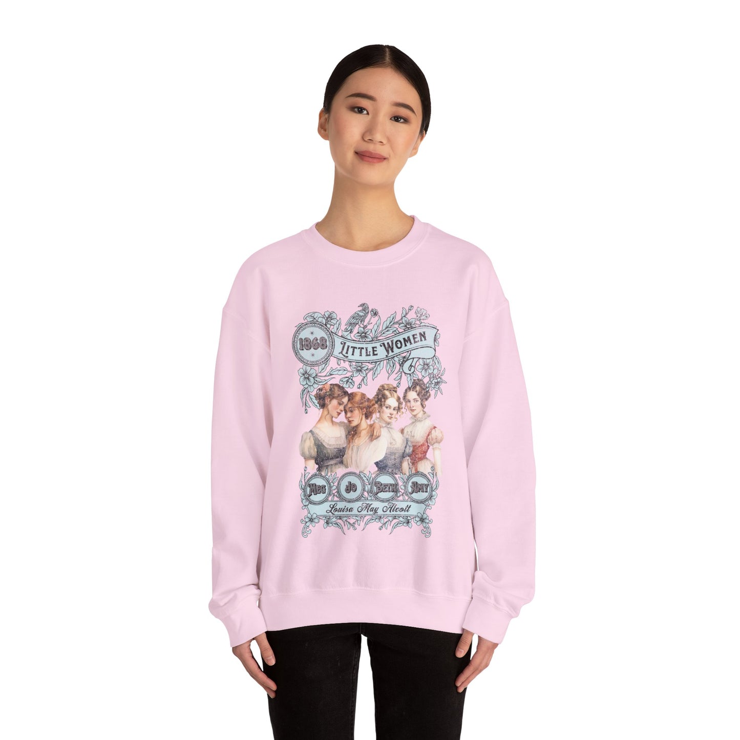Little Women Sweatshirt, Louisa May Alcott Historical Romance Sweater, Bookish Literary Fan Art Gift, Gift for Her, Bookclub Crewneck Shirt Sweatshirt Printify