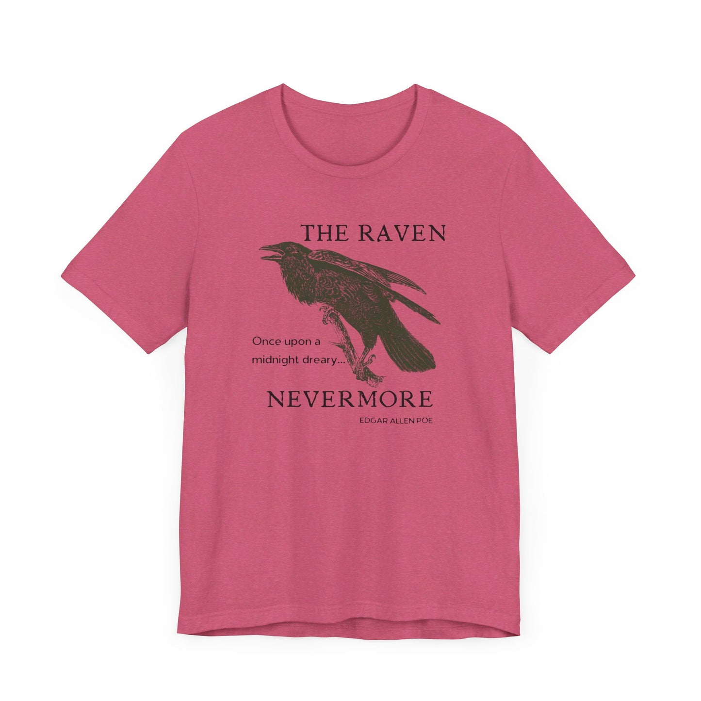 Halloween Vintage The Raven TShirt, Spooky Season Tee, Trick or Treating Shirt, Halloween Party T-Shirt, Edgar Allen Poe, Nevermore, Gothic T-Shirt Printify
