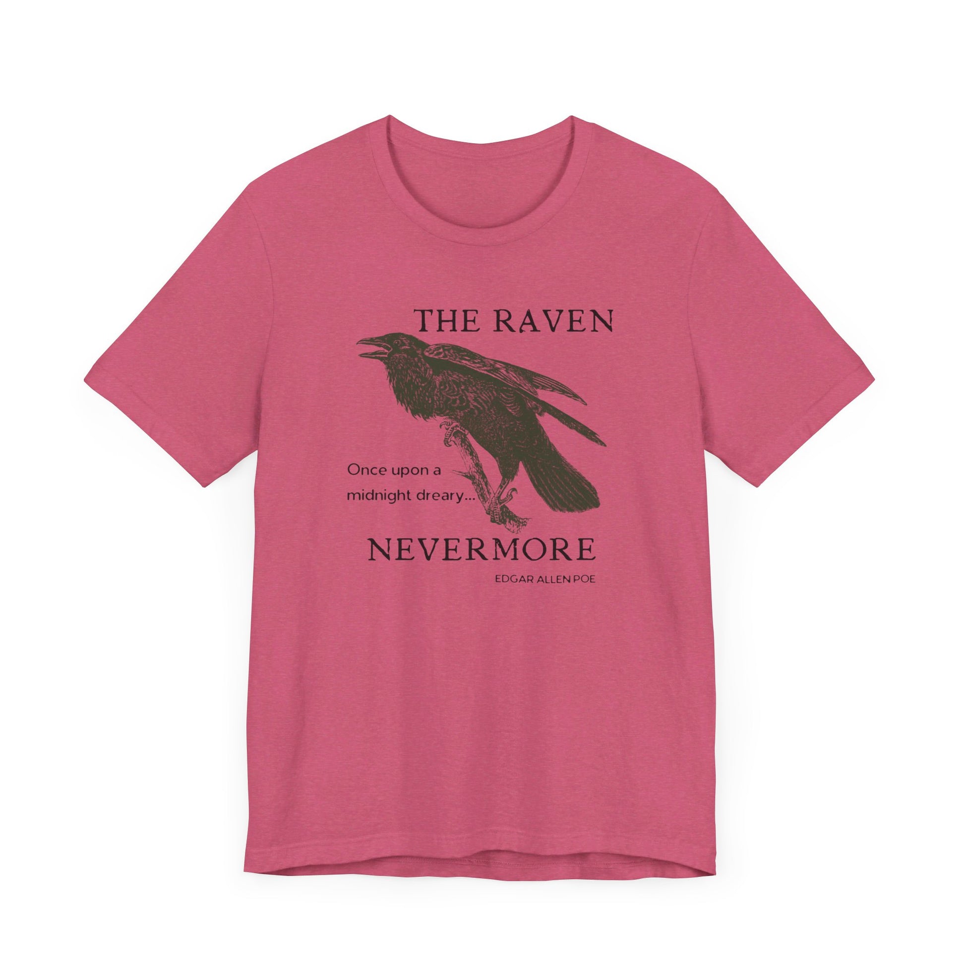 Halloween Vintage The Raven TShirt, Spooky Season Tee, Trick or Treating Shirt, Halloween Party T-Shirt, Edgar Allen Poe, Nevermore, Gothic T-Shirt Printify