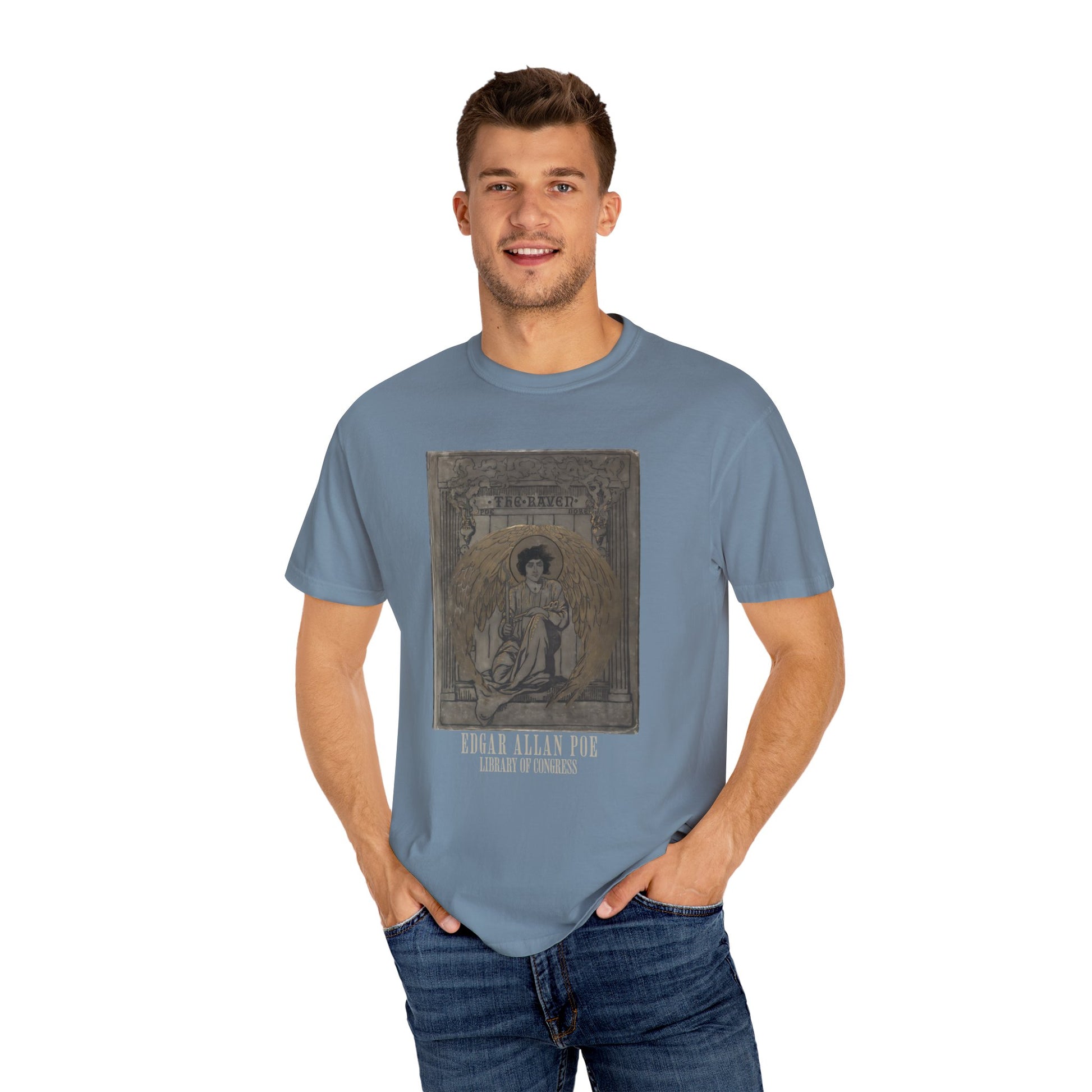 Edgar Allan Poe T-Shirt The Raven First Edition Gift For Poe Lovers Literary Shirt Nevermore Darkness There Gothic Whimsigoth Dark Academia T-Shirt Printify