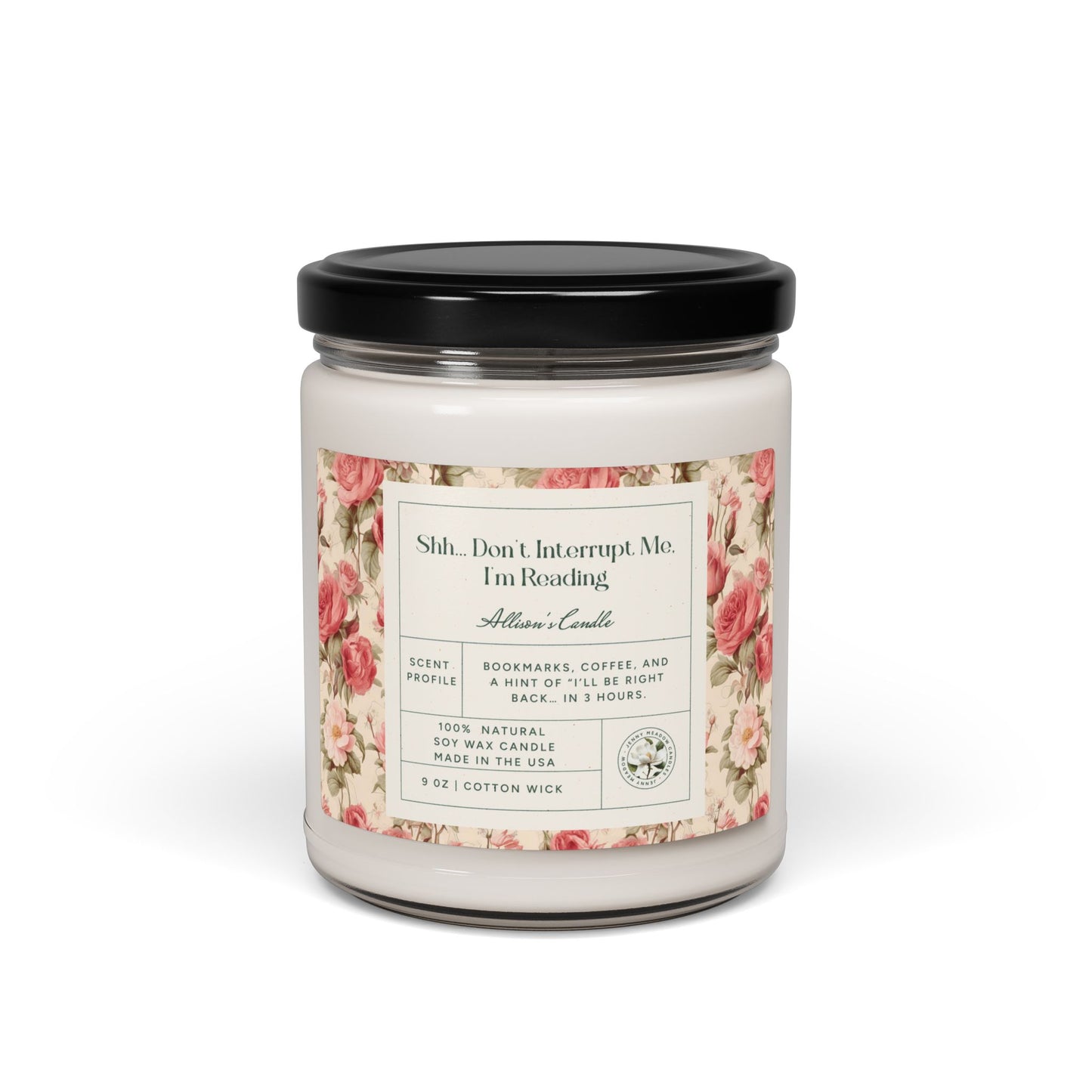 Personalized Soy Candle Funny Book Lover Gift For Mom Custom Gift Book Club Gift For Her Birthday Booknerd Candle Gift For Reader Bookworm Home Decor Printify Cinnamon Vanilla 9oz