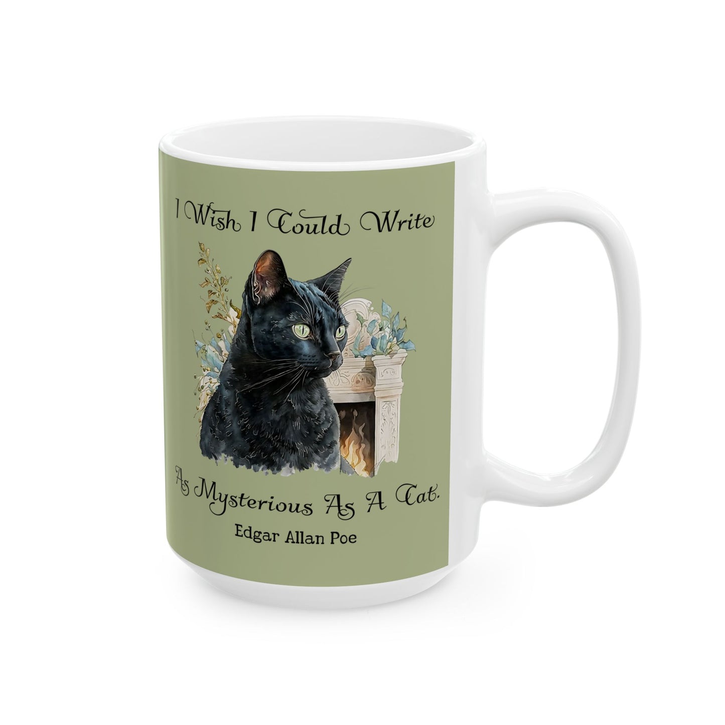 Edgar Allan Poe Coffee Mug Nevermore The Black Cat Coffee Cup Gift For Book Lover Reader Gift For Gothic Dark Academia Bookish Birthday Gift Mug Printify
