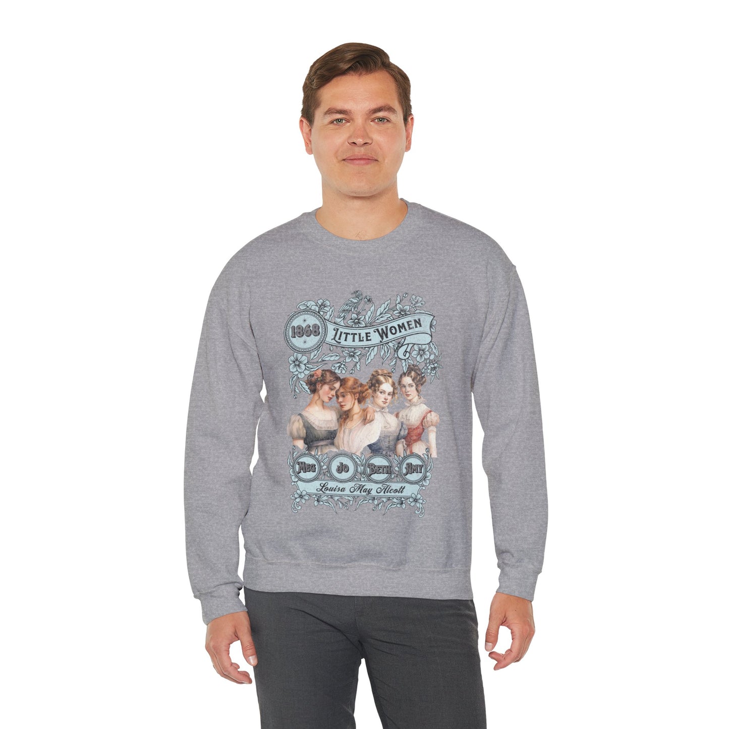 Little Women Sweatshirt, Louisa May Alcott Historical Romance Sweater, Bookish Literary Fan Art Gift, Gift for Her, Bookclub Crewneck Shirt Sweatshirt Printify