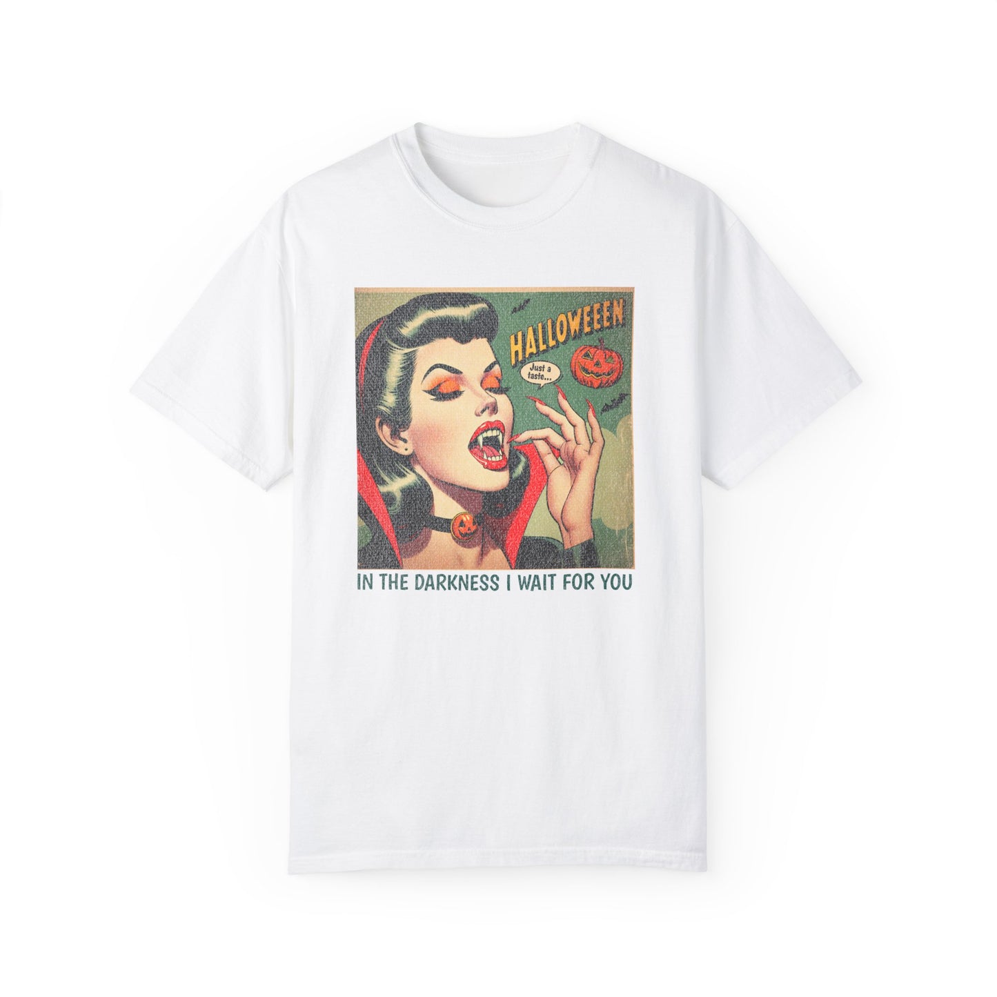 Vampire Retro Comic TShirt Dark Romance Gift Vampire Lovers Shirt Halloween Party Gift For Her Paranormal Vintage Comic Book Reader Goth Tee T-Shirt Printify