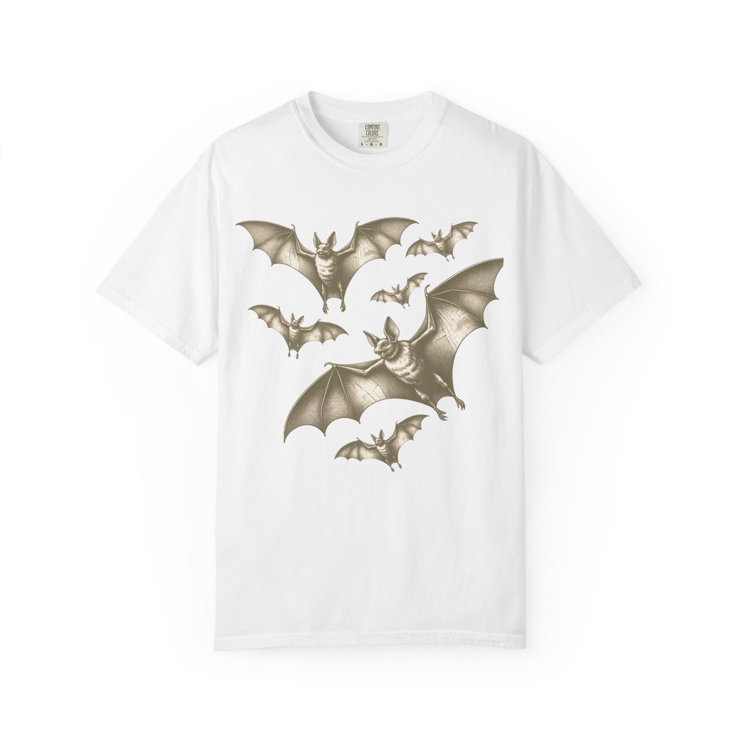 Bat Retro Goth TShirt Vintage Grunge Style Bat Shirt For Halloween Party Spooky Vibes Witchy Dark Academia Comfort Colors Oversized Shirt T-Shirt Printify