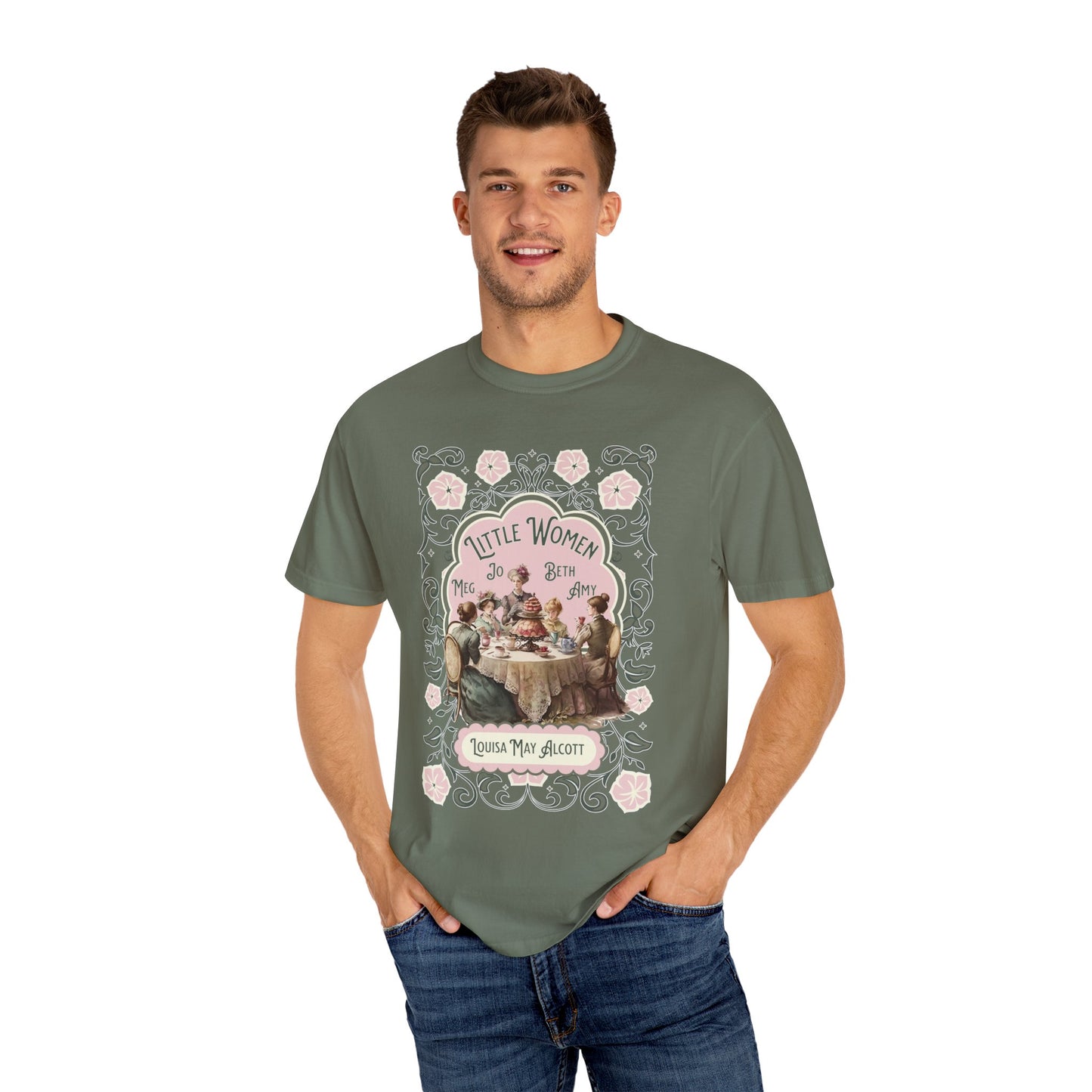 Little Women Comfort Colors T-Shirt, Louisa May Alcott Historical Romance, Bookish Literary Fan Art Tee Gift for Her Bookclub Crewneck Shirt T-Shirt Printify