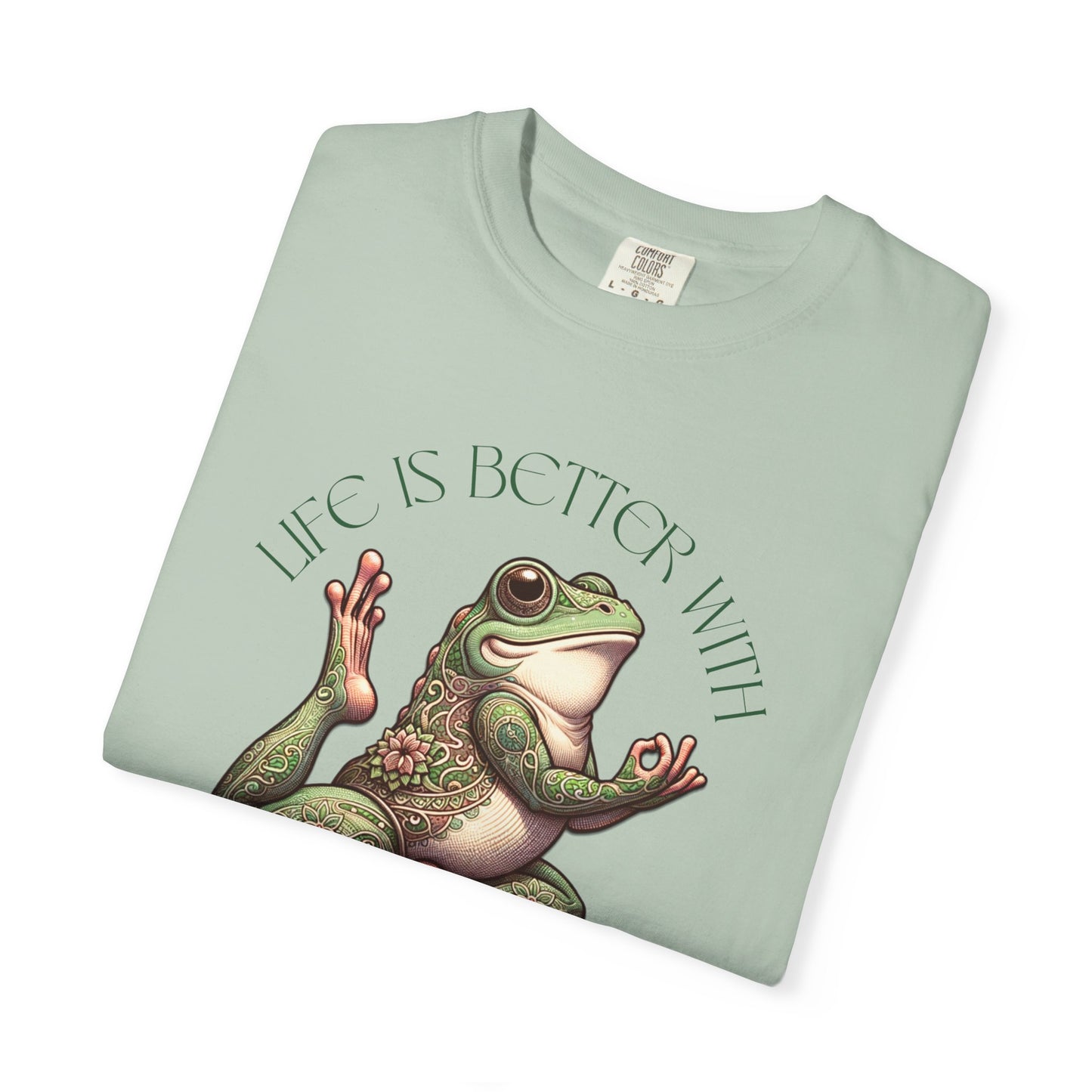 Green Yoga Frog Life Is Better With Yoga Unisex T-Shirt, Casual Wear, Highlander Fan Gift,