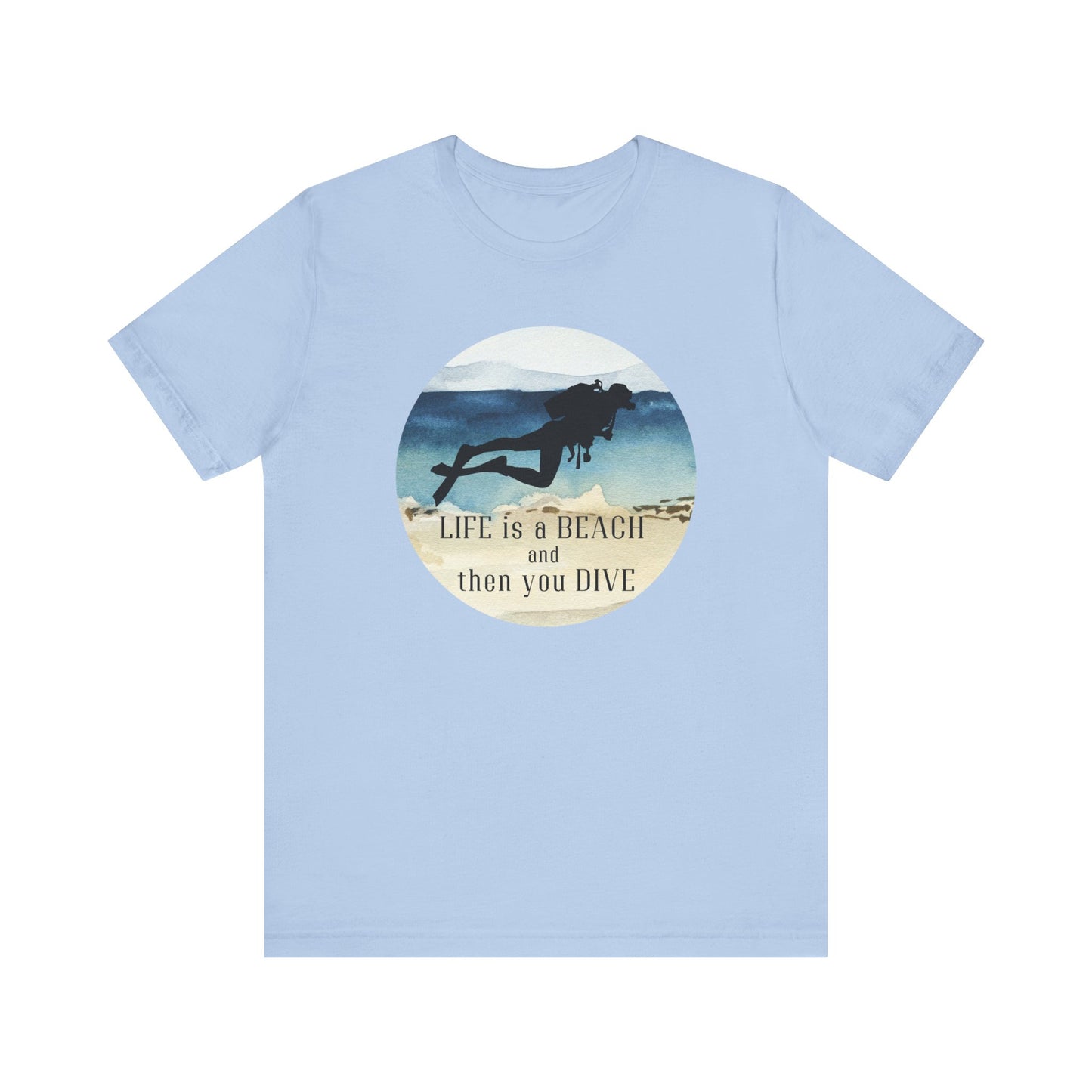 Scuba Diving Gift, Scuba Diving Shirt, Scuba Diver Gift, Scuba Lover Gift, Ocean Lover TShirt Gifts For Scuba Divers, Water Fun Tee, Snorke T-Shirt Printify Baby Blue XS