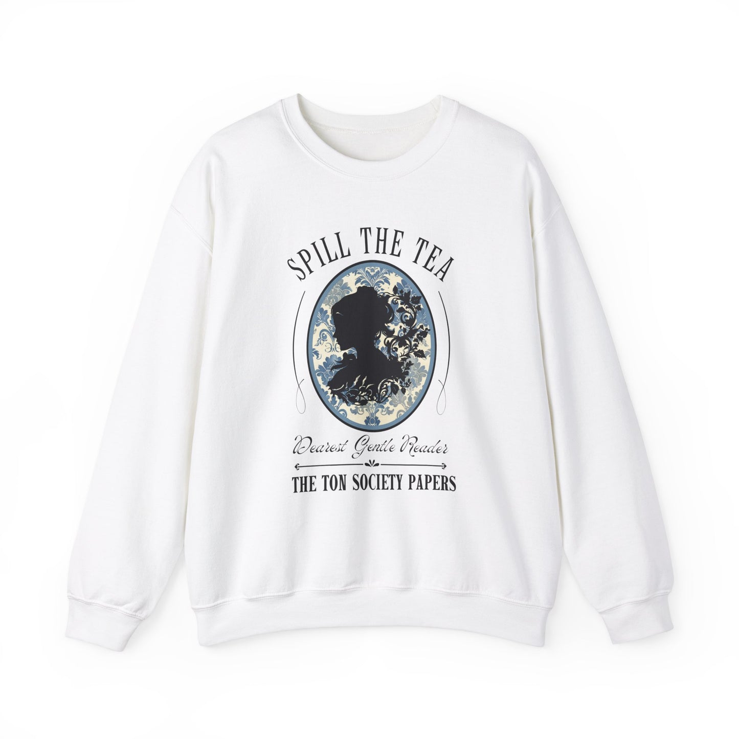 Dearest Gentle Reader Sweatshirt Regency England Ton Society Papers Gift Bridgerton Fan Historical Drama Romance Reader Gift Bookclub Gift Sweatshirt Printify S White