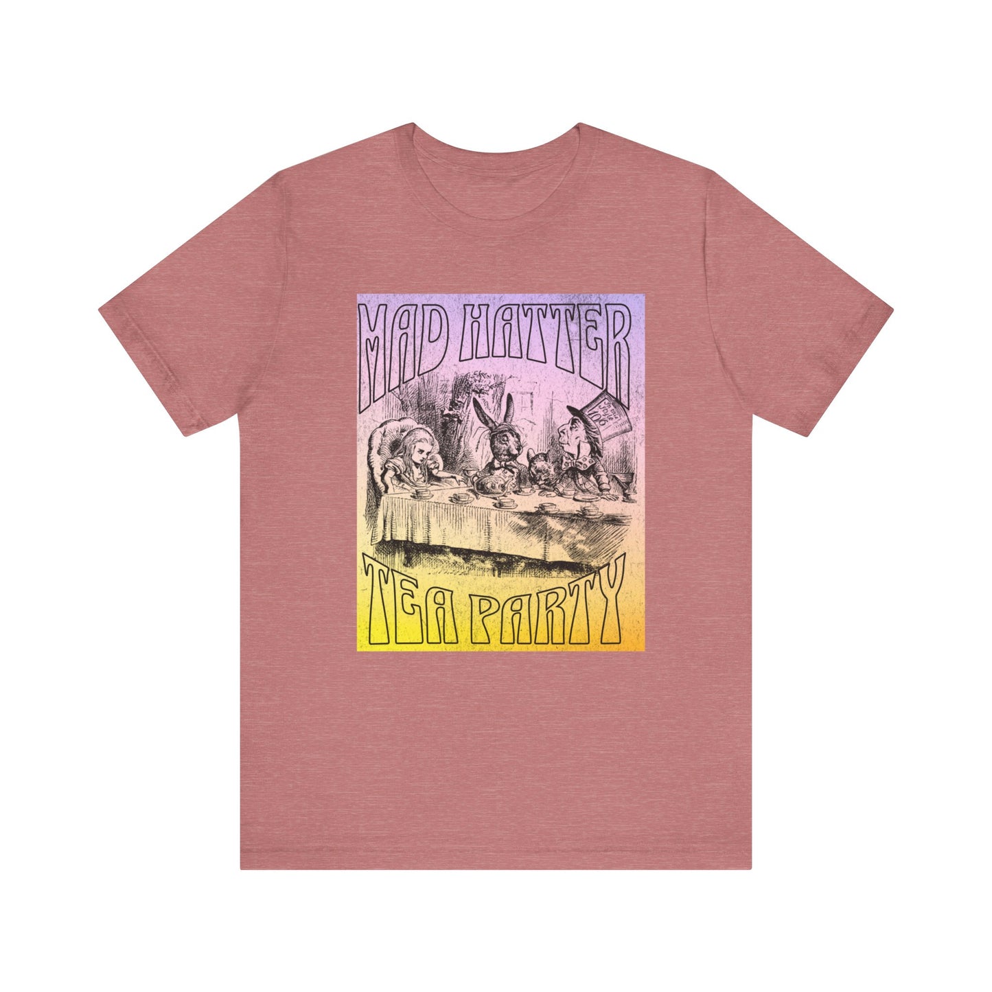 3001 Unisex Jersey Short Sleeve Tee Alice in Wonderland T-Shirt Printify Heather Mauve S