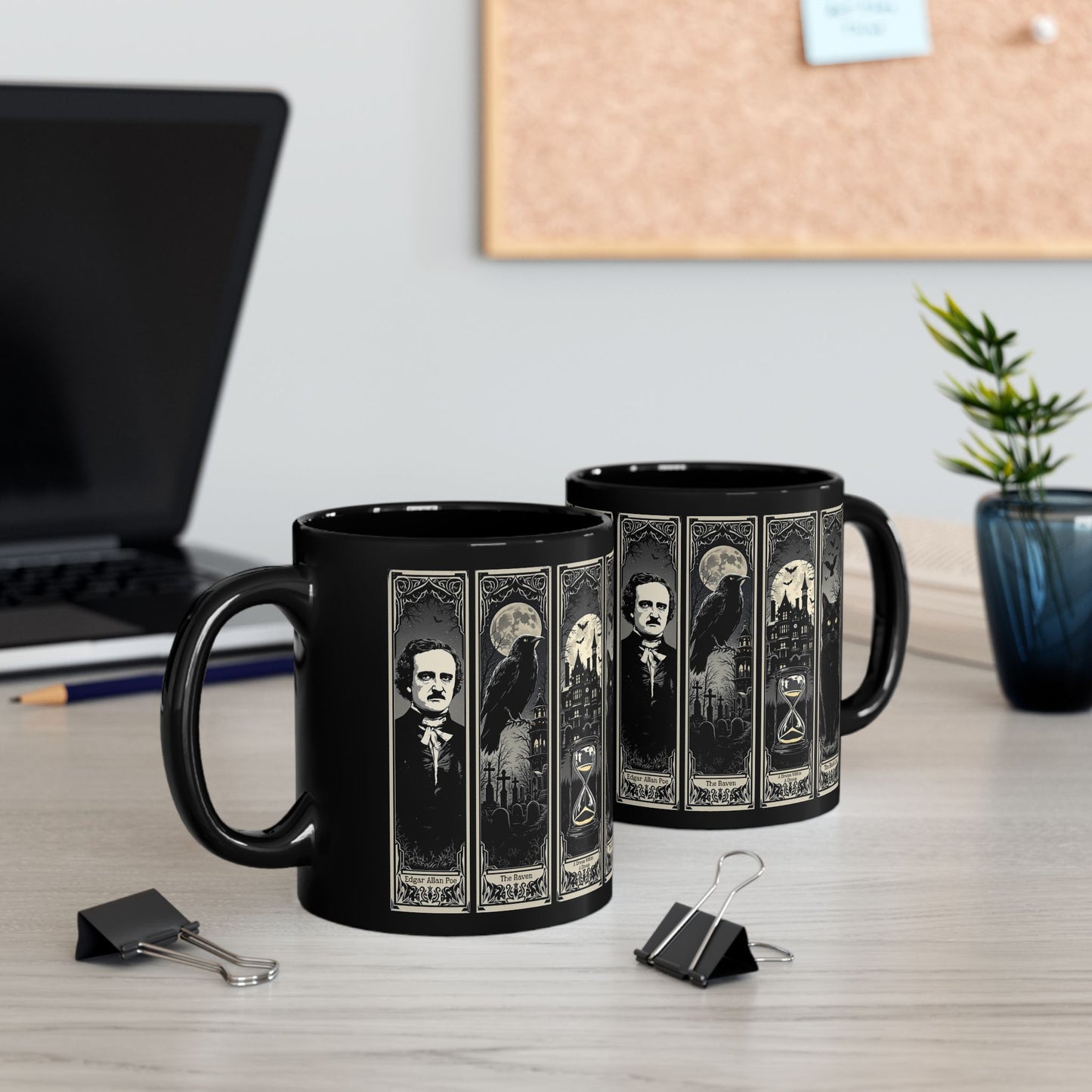Edgar Allan Poe Mug Gothic Literary Gift For Book Lover Dark Academia Macabre Fall Coffee Cup Halloween Poetember Party Gift For Bookclub Mug Printify