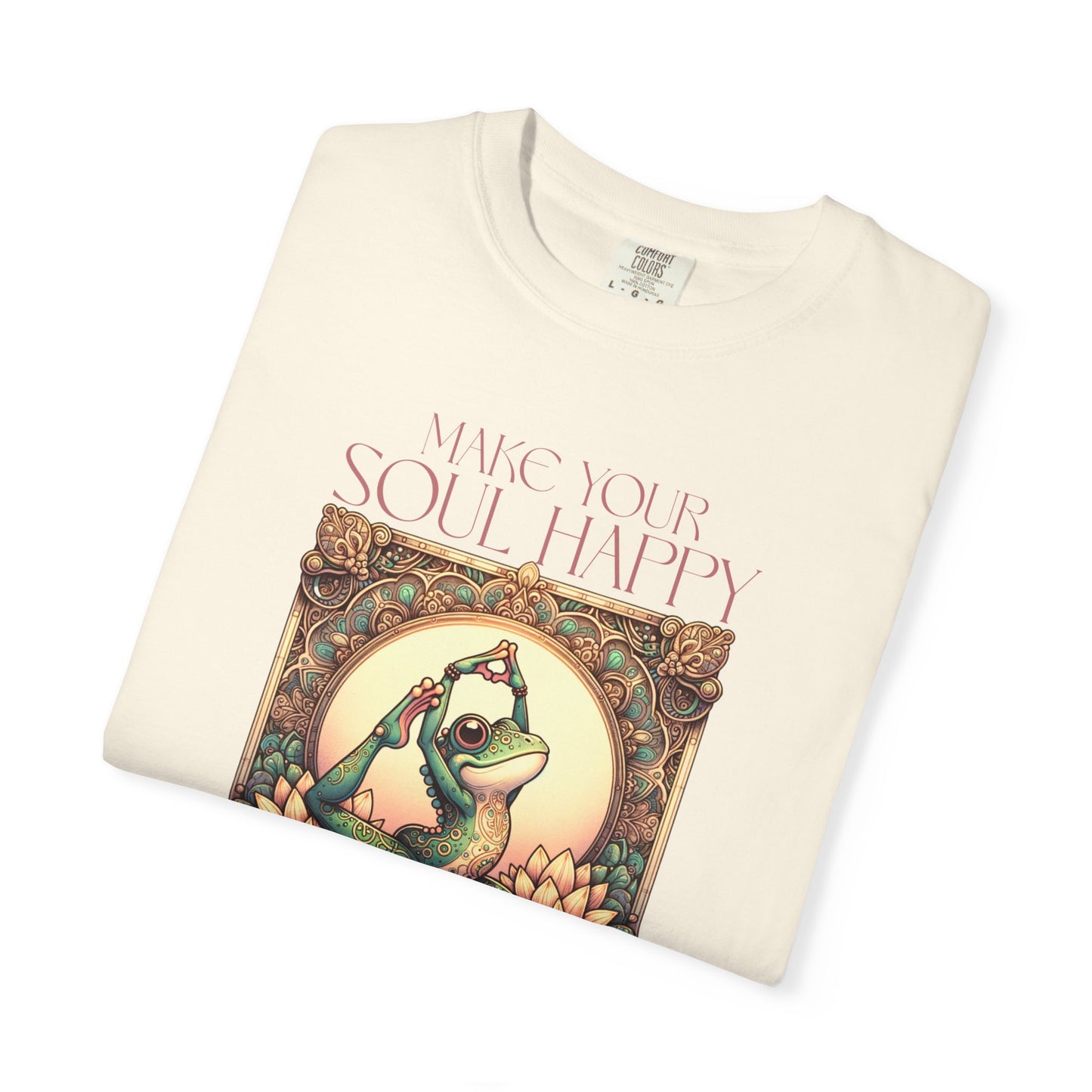 Yoga Frog Make Your Soul Happy Unisex T-Shirt, Casual Wear, Highlander Fan Gift, T-Shirt Printify
