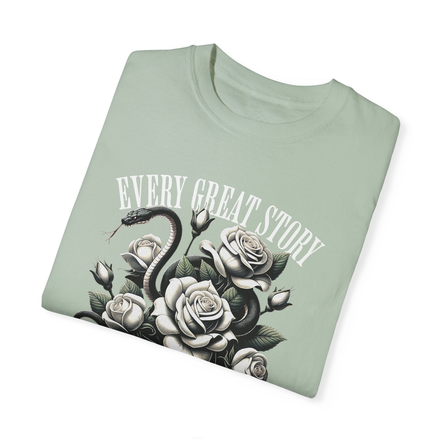 Snake Romance TShirt Romantasy Reader Dark Gift For Morally Grey Dark Fantasy Romance Novel Lover Haunting Goth Romance Shirt For Book Club T-Shirt Printify