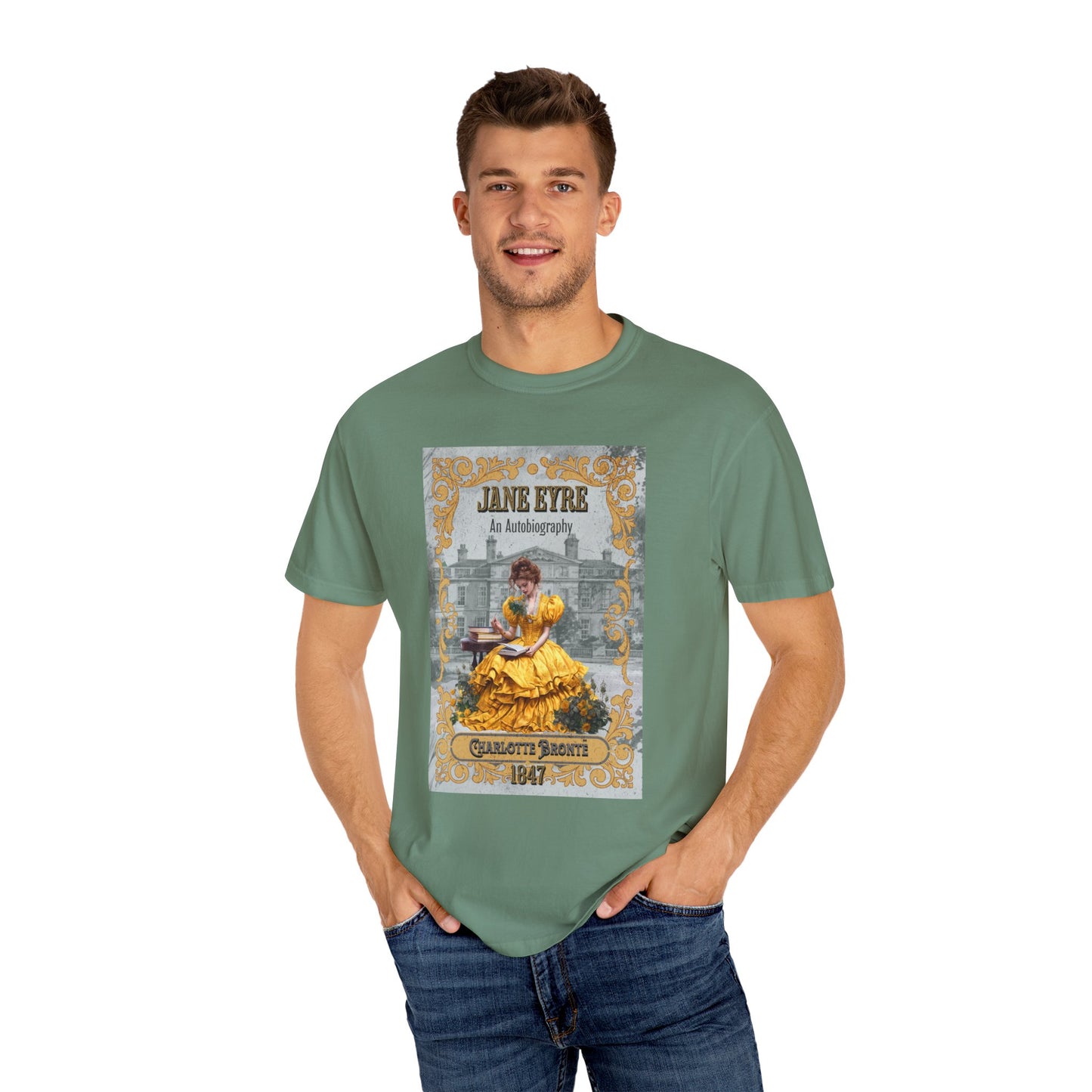 Jane Eyre T-shirt, Charlotte Brontë Historical Romance Comfort Colors Tee, Bookish Literary Brontë Sisters Fan Art Gift for Her, Bookclub T-Shirt Printify