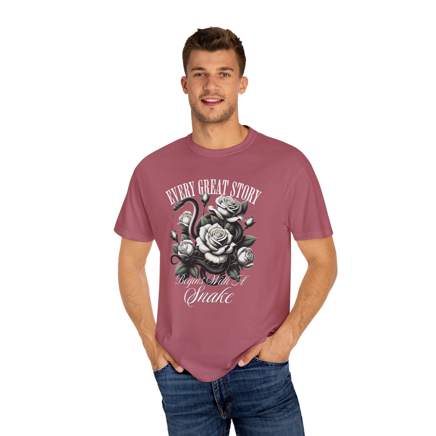 Snake Romance TShirt Romantasy Reader Dark Gift For Morally Grey Dark Fantasy Romance Novel Lover Haunting Goth Romance Shirt For Book Club T-Shirt Printify