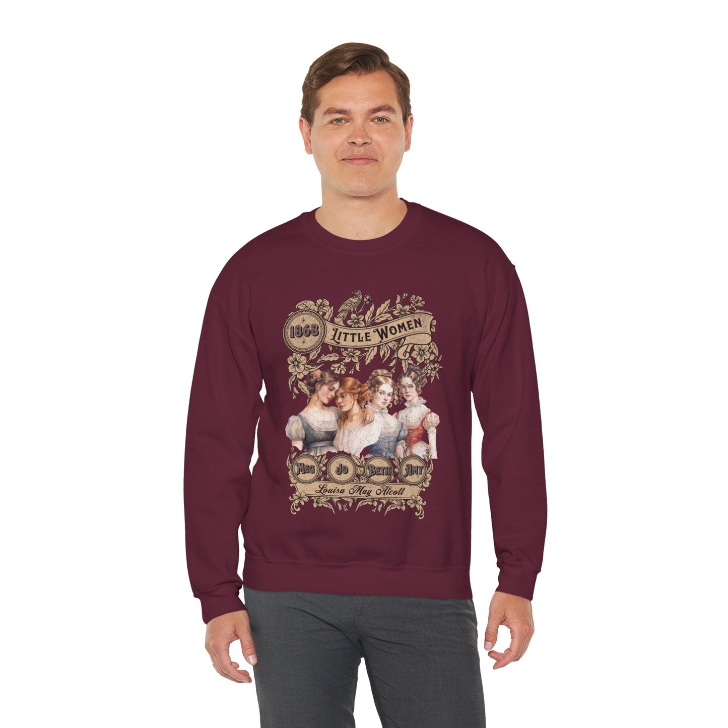 Little Women Sweatshirt, Louisa May Alcott Historical Romance Sweater, Bookish Literary Fan Art Gift, Gift for Her, Bookclub Crewneck Shirt Sweatshirt Printify