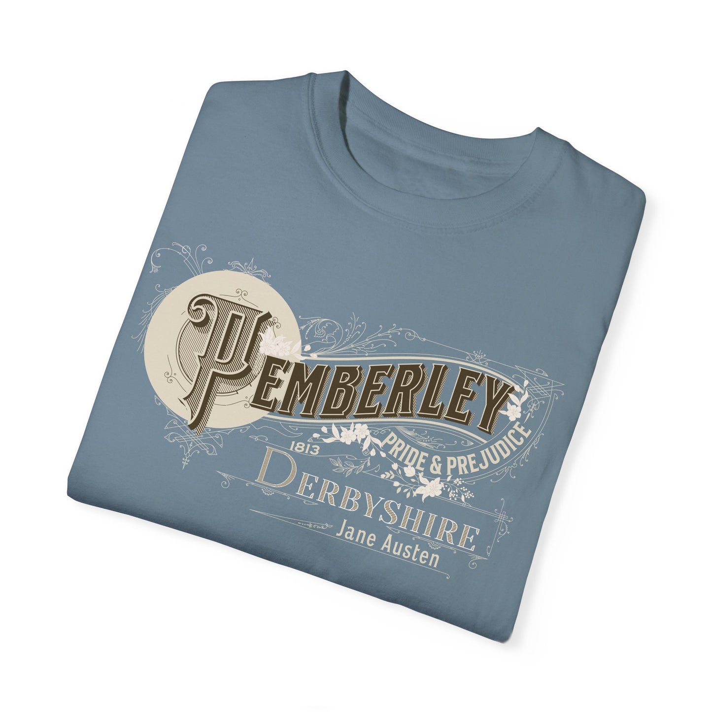 Pemberley TShirt Jane Austen Shirt Pride And Prejudice Gift For Jane Austen Fan Bookish Bookclub Gift Pemberly Derbyshire Fitzwilliam Darcy T-Shirt Printify