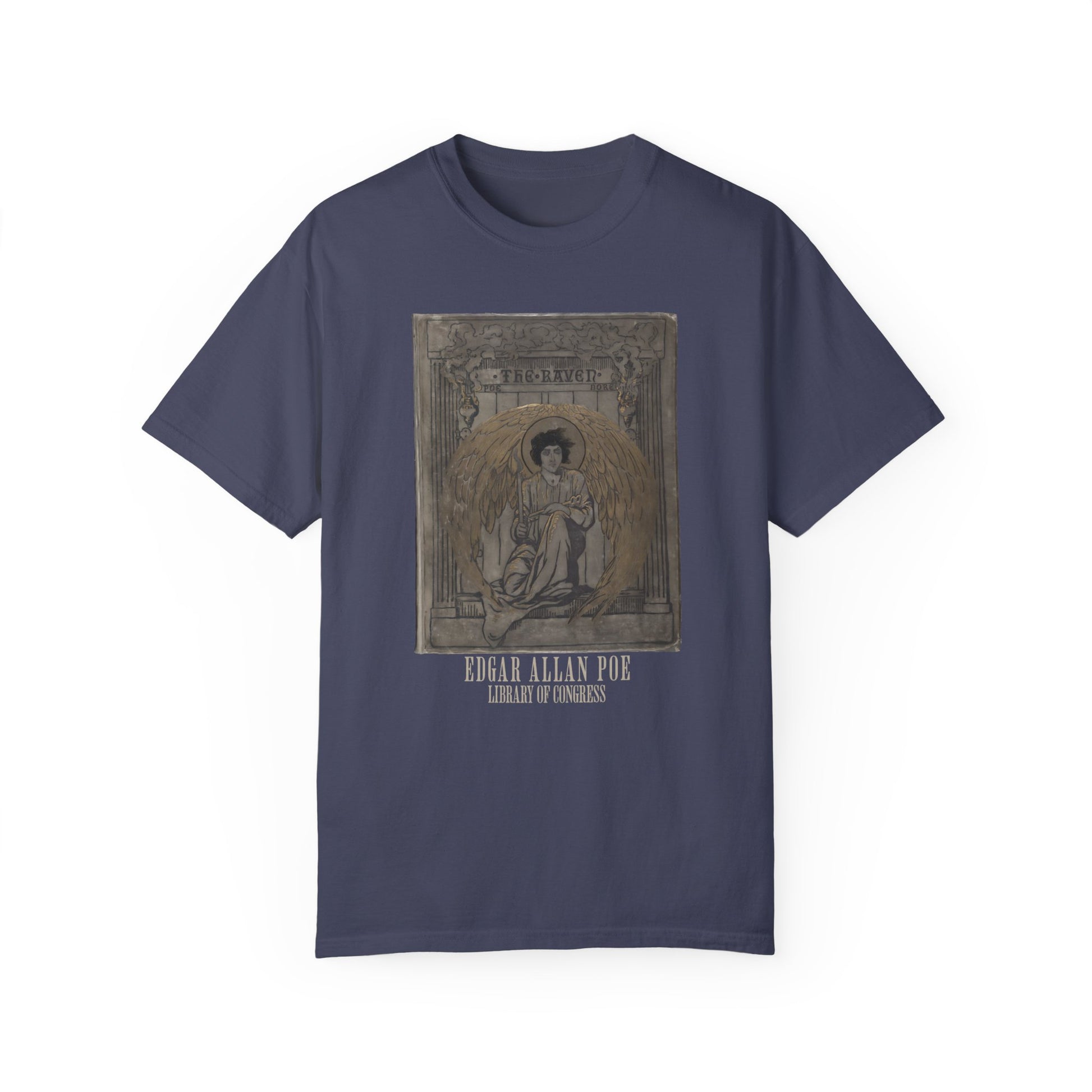 Edgar Allan Poe T-Shirt The Raven First Edition Gift For Poe Lovers Literary Shirt Nevermore Darkness There Gothic Whimsigoth Dark Academia T-Shirt Printify