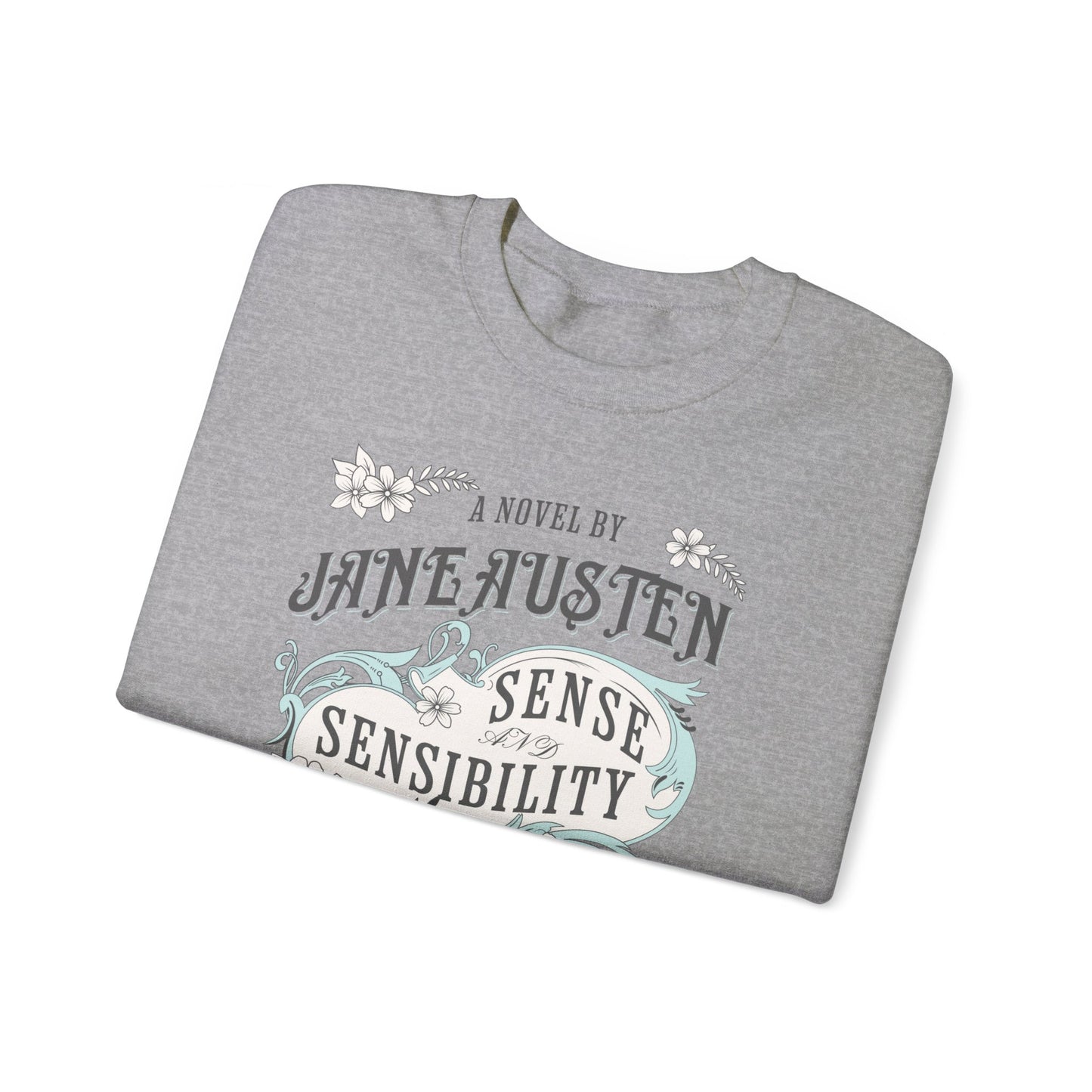 Jane Austen Sweatshirt, Sense & Sensibility Historical Romance Sweater, Bookish Literary Jane Austen Fan Art Gift, Gift for Her, Readers, Sweatshirt Printify
