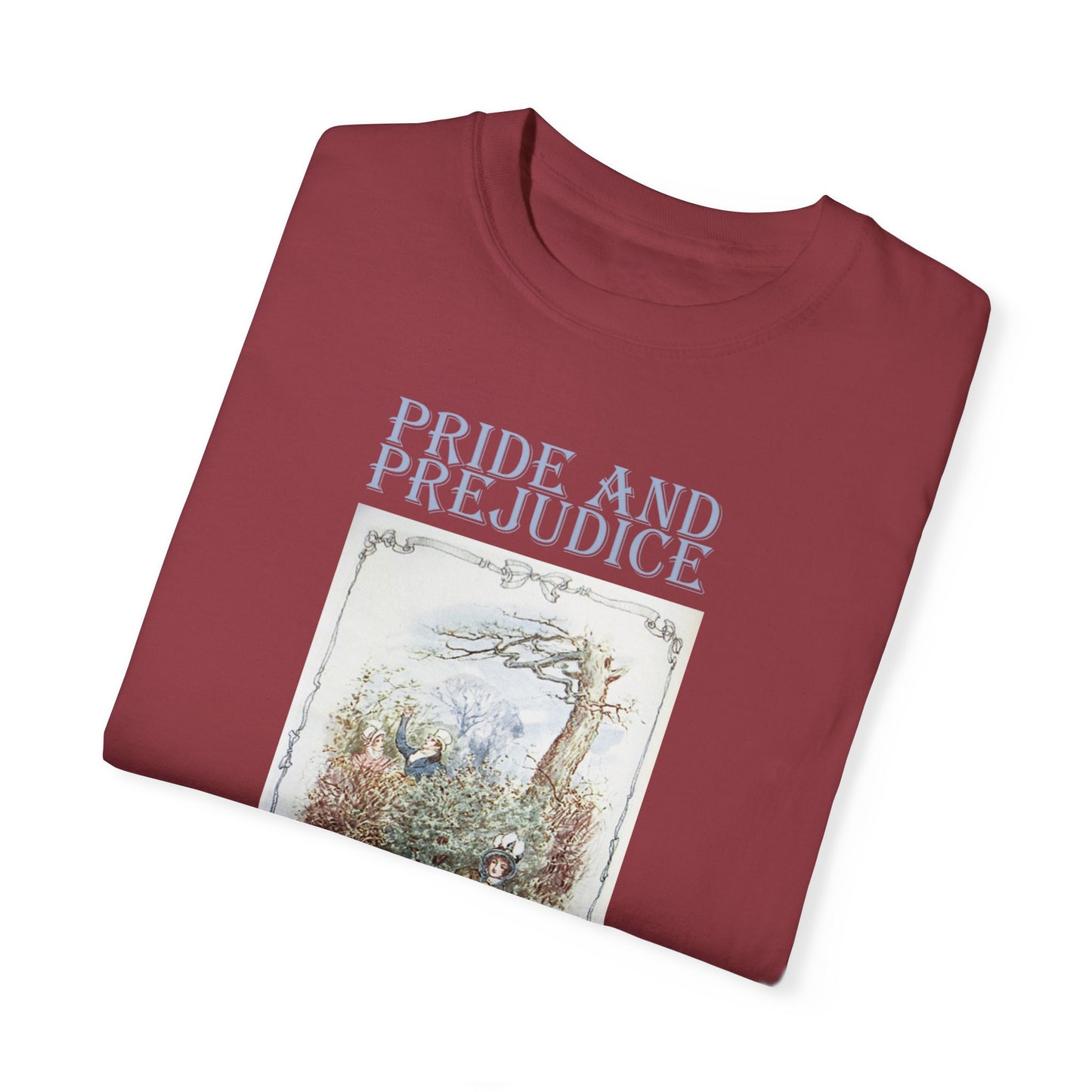 Jane Austen Comfort Colors TShirt, Pride & Prejudice Historical Romance, Bookish Literary Jane Austen Fan Art Gift for Her Bookclub Tee T-Shirt Printify