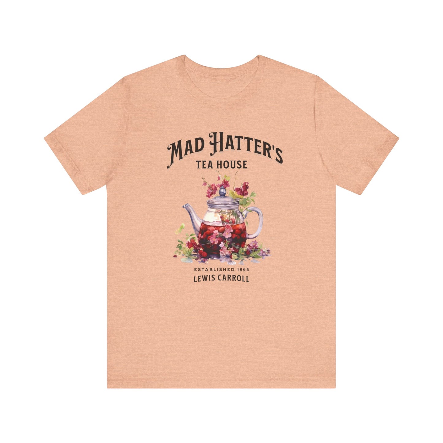 3001 Unisex Jersey Short Sleeve Tee Alice in Wonderland T-Shirt Printify Heather Peach S