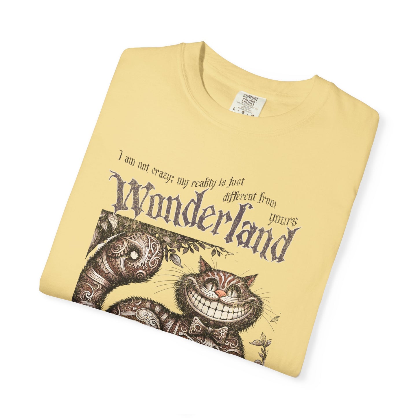 Cheshire Cat Alice in Wonderland TShirt Comfort Colors Oversized T-Shirt Dark Academia Mad Hatter Tea Party Bookish Book Lover Booktok Gift