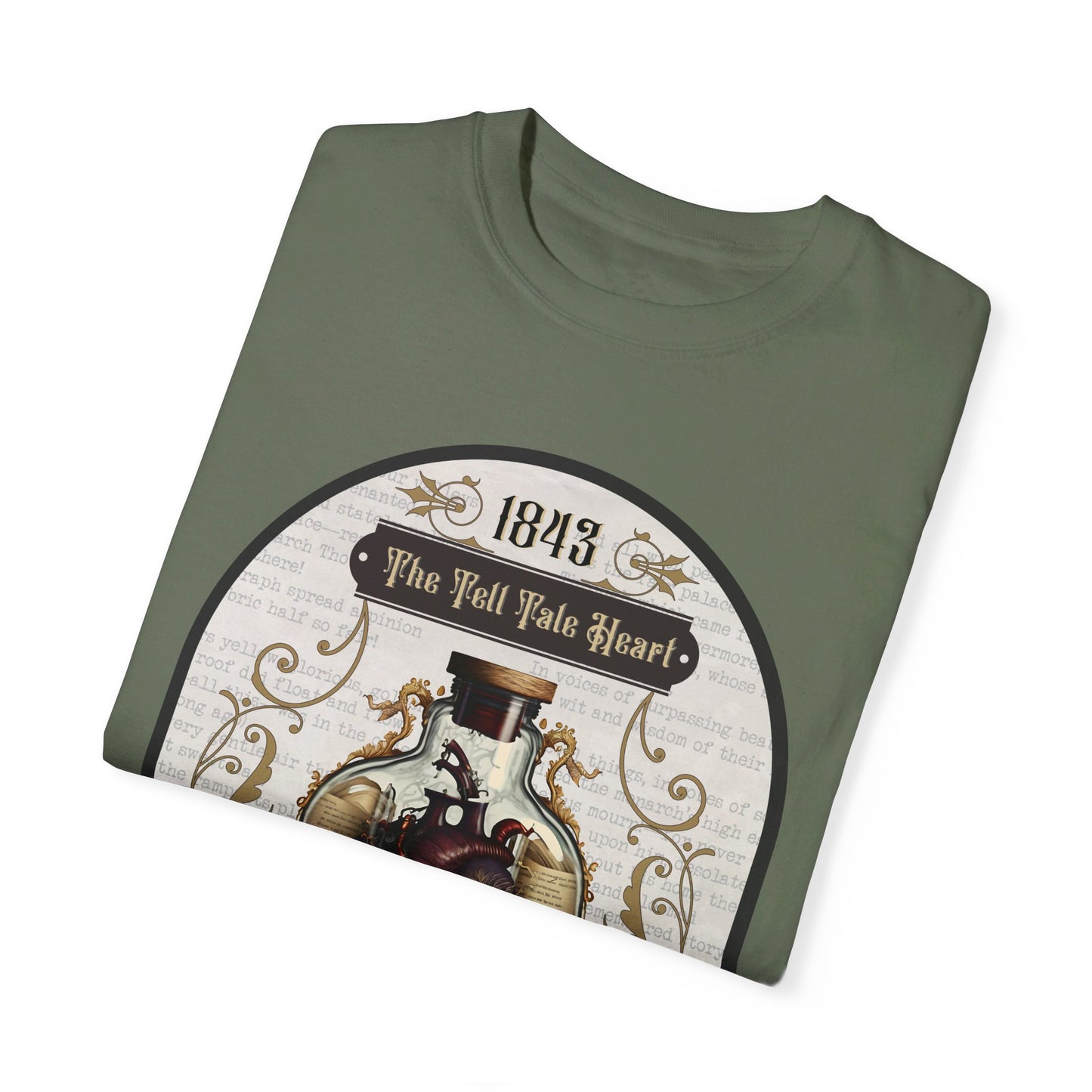 Edgar Allan Poe Shirt, The Tell Tale Heart Tee, Book, Reading Lover Shirt, Halloween, Gothic, Light Academia Gifts, Comfort Colours TShirt T-Shirt Printify