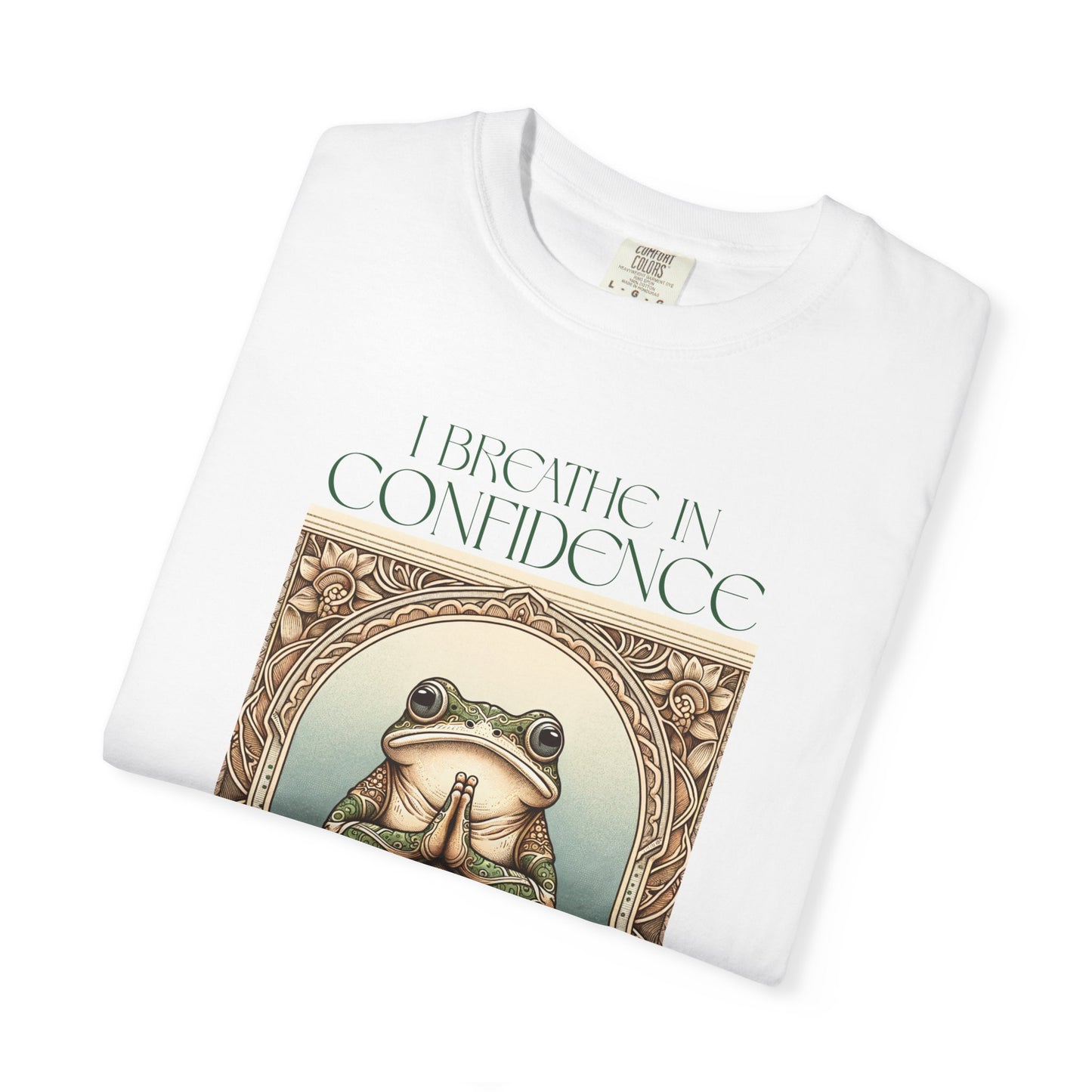 Yoga Frog Breath in Confidence Green Unisex T-Shirt, Casual Wear, Highlander Fan Gift, Comfortable Graphic Tee T-Shirt Printify