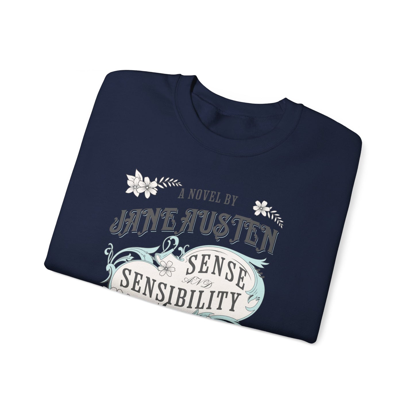 Jane Austen Sweatshirt, Sense & Sensibility Historical Romance Sweater, Bookish Literary Jane Austen Fan Art Gift, Gift for Her, Readers, Sweatshirt Printify