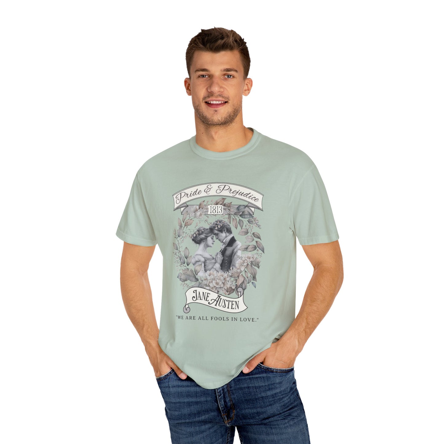 Pride and Prejudice T-Shirt Jane Austen Historical Romance Reader T-Shirt Printify