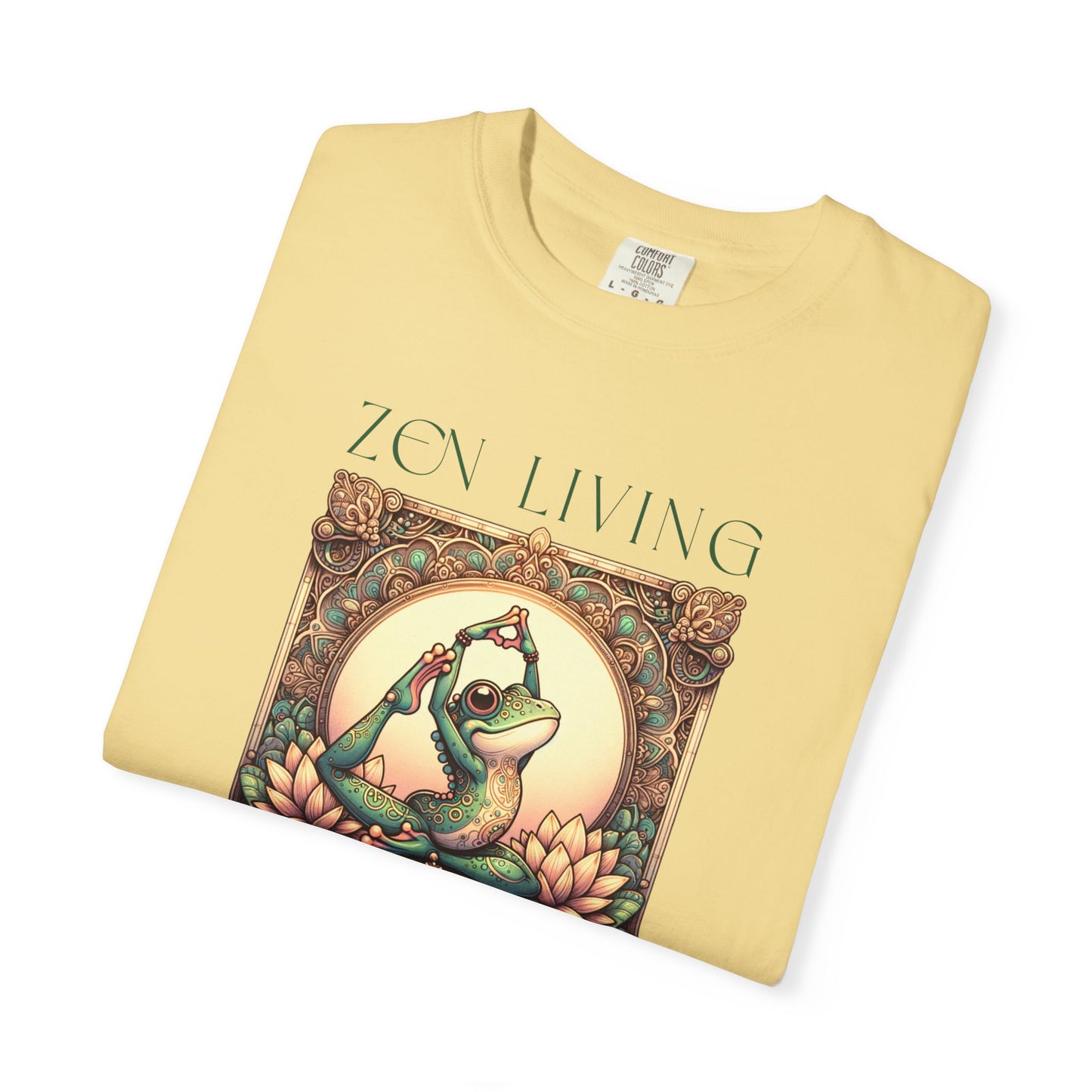 Green Yoga Frog Zen Living Unisex T-Shirt, Casual Wear, Highlander Fan Gift,