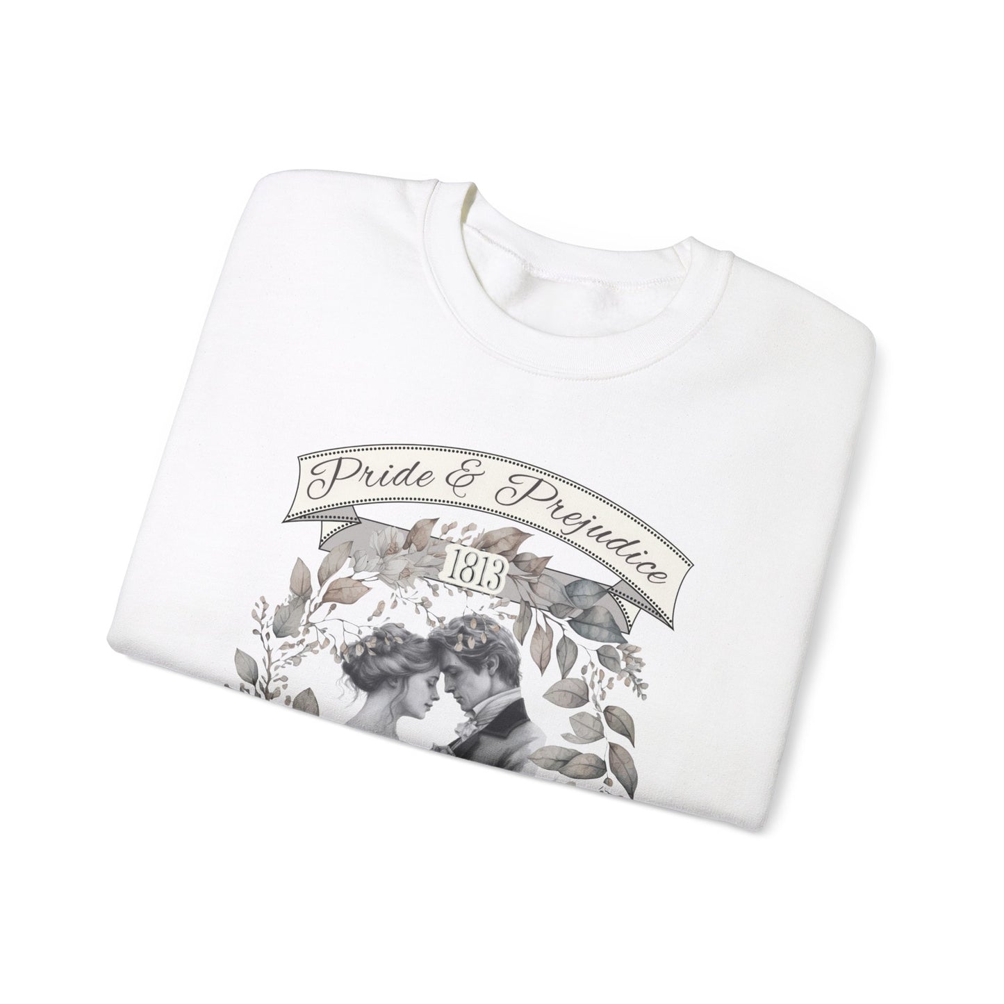 Jane Austen Sweatshirt, Pride & Prejudice Historical Romance Sweater, Bookish Literary Jane Austen Fan Art Gift, Gift for Her, Readers, Sweatshirt Printify