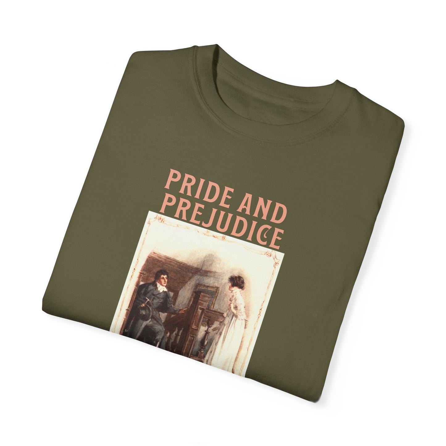 Jane Austen Comfort Colors TShirt, Pride & Prejudice Historical Romance, Bookish Literary Jane Austen Fan Art, Gift for Her Bookclub Tee T-Shirt Printify