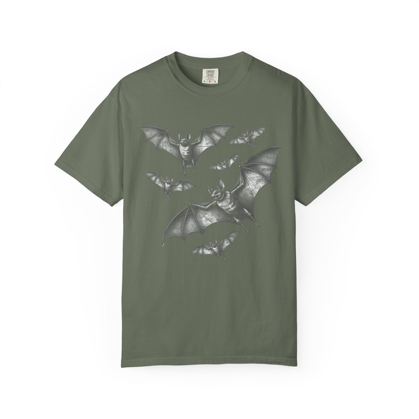 Bat Retro Goth TShirt Vintage Grunge Style Bat Shirt For Halloween Party Spooky Vibes Witchy Dark Academia Comfort Colors Oversized Shirt T-Shirt Printify