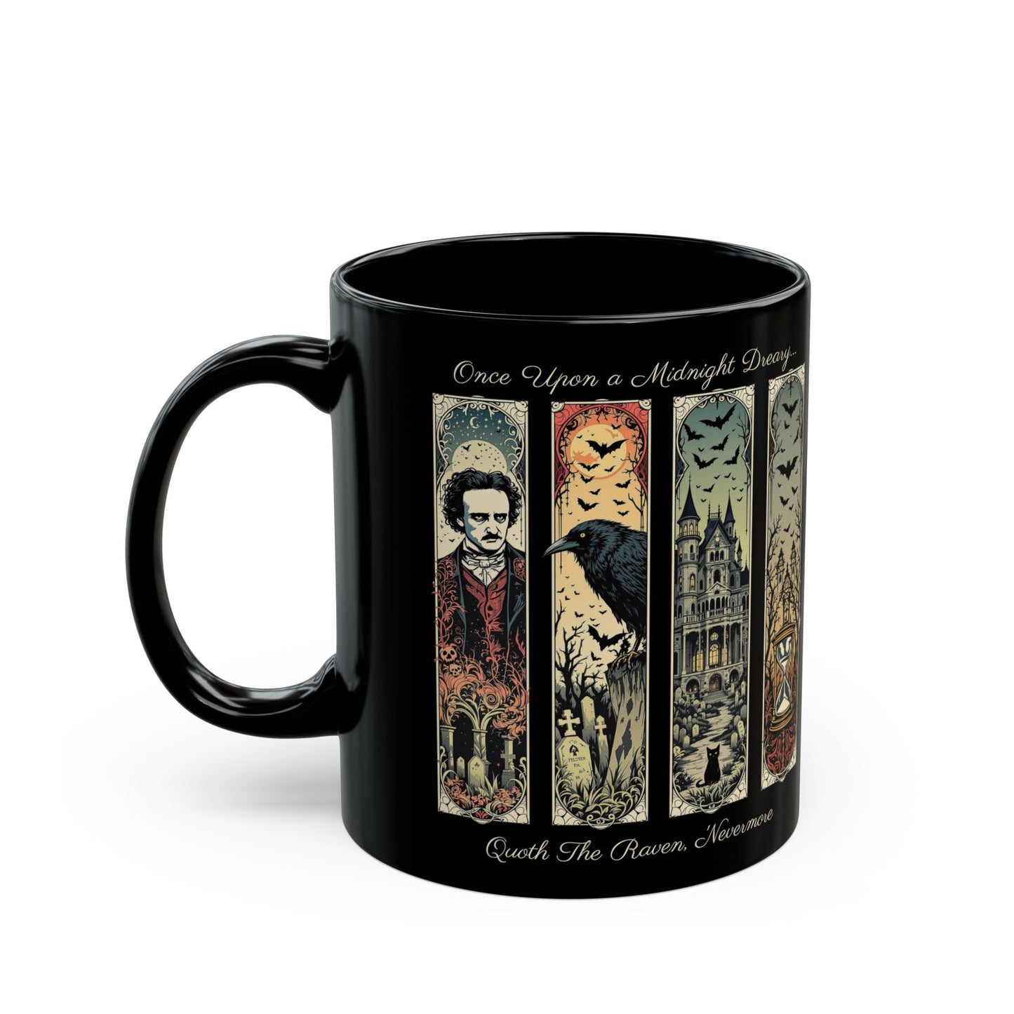 Edgar Allan Poe Mug Gothic Literary Gift For Book Lover Dark Academia Macabre Fall Coffee Cup Halloween Poetember Party Gift For Bookclub Mug Printify
