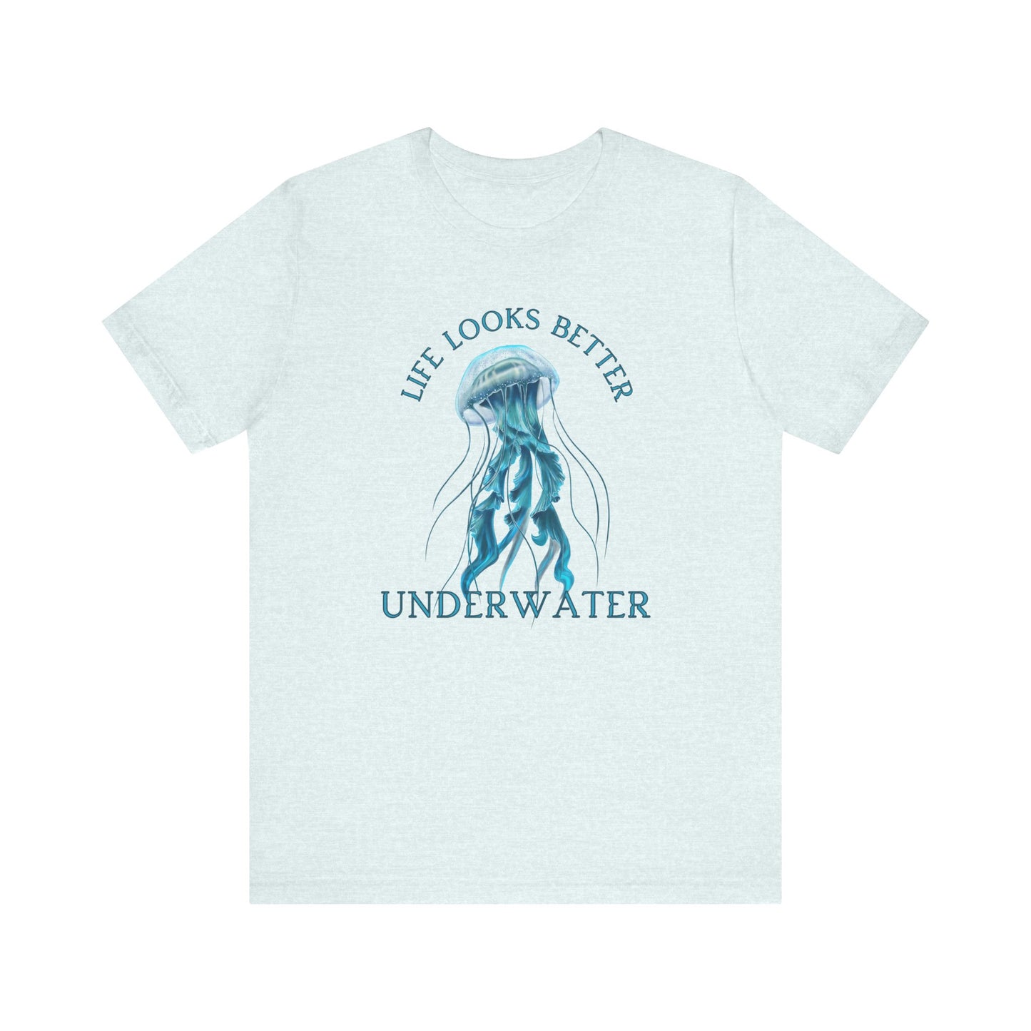 Scuba Diving Gift, Snorkel Tee, Scuba Diving Shirt, Scuba Diver Gift, Ocean Lover TShirt, Gifts For Scuba Divers, Diving Shirt Water Fun Te T-Shirt Printify Heather Ice Blue XS