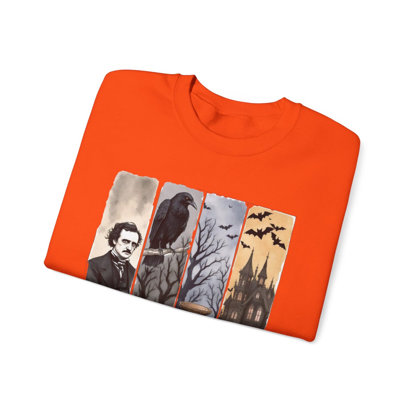 Edgar Allan Poe Sweatshirt The Raven Nevermore Gothic Horror Sweater Dark Academia Macabre Halloween Gift for Book Lovers Birthday Christmas